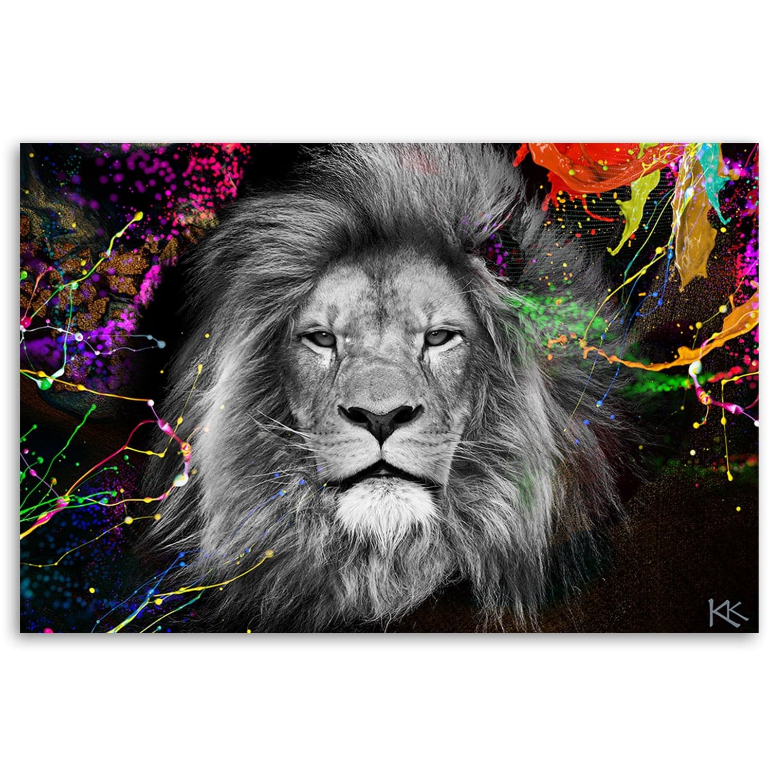 Quadro su tela, Astrazione di leone colorato in Poster e stampe Collezione Casa - Trebisacce, commercioVirtuoso.it