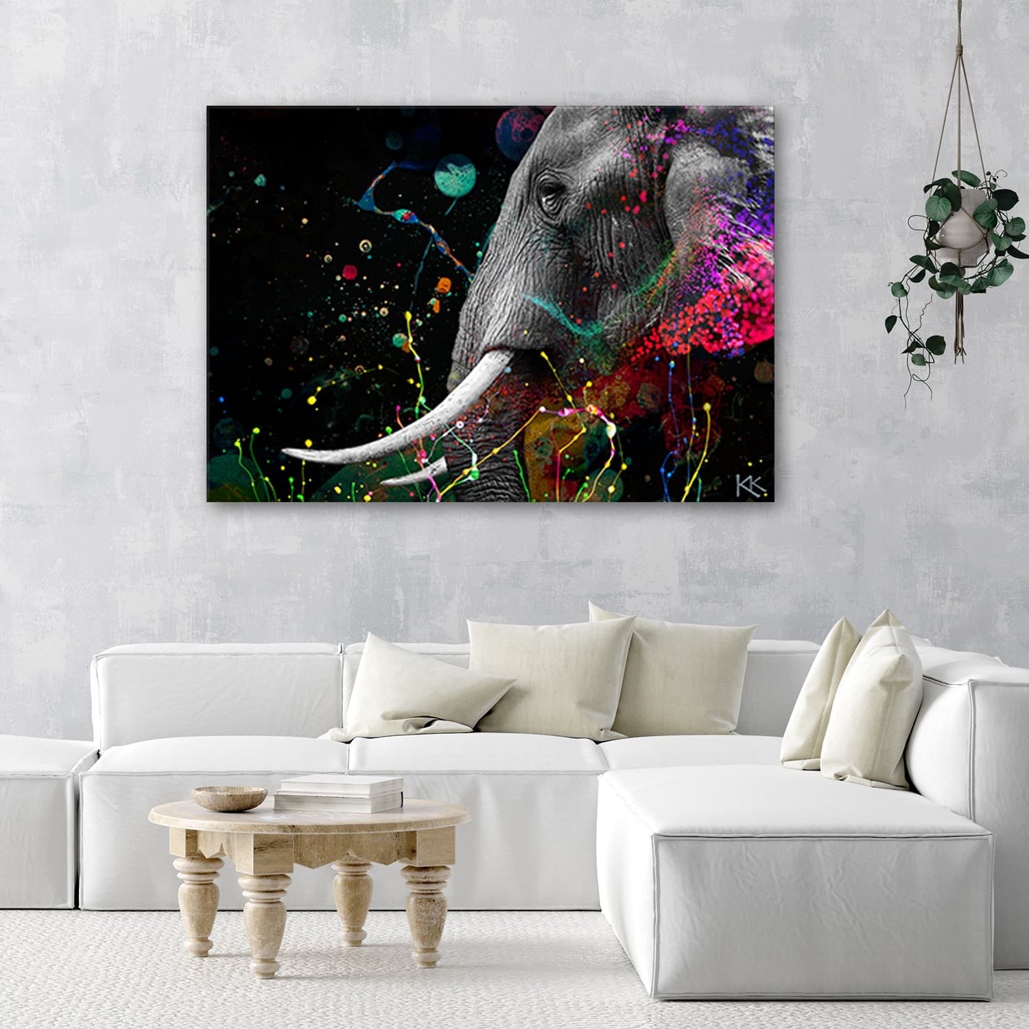 Quadro su tela, Astrazione di elefante africano in Poster e stampe Collezione Casa - Trebisacce, commercioVirtuoso.it