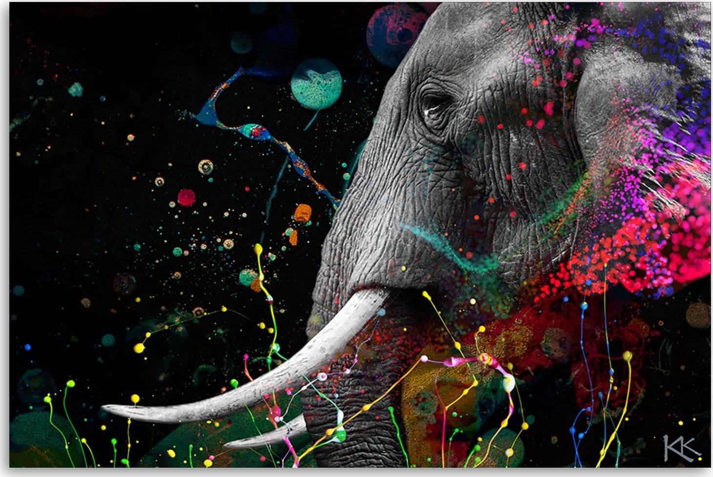 Quadro su tela, Astrazione di elefante africano in Poster e stampe Collezione Casa - Trebisacce, commercioVirtuoso.it