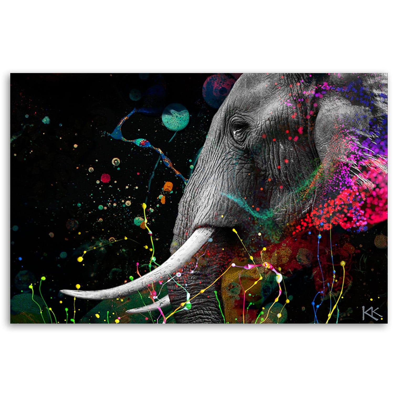 Quadro su tela, Astrazione di elefante africano in Poster e stampe Collezione Casa - Trebisacce, commercioVirtuoso.it