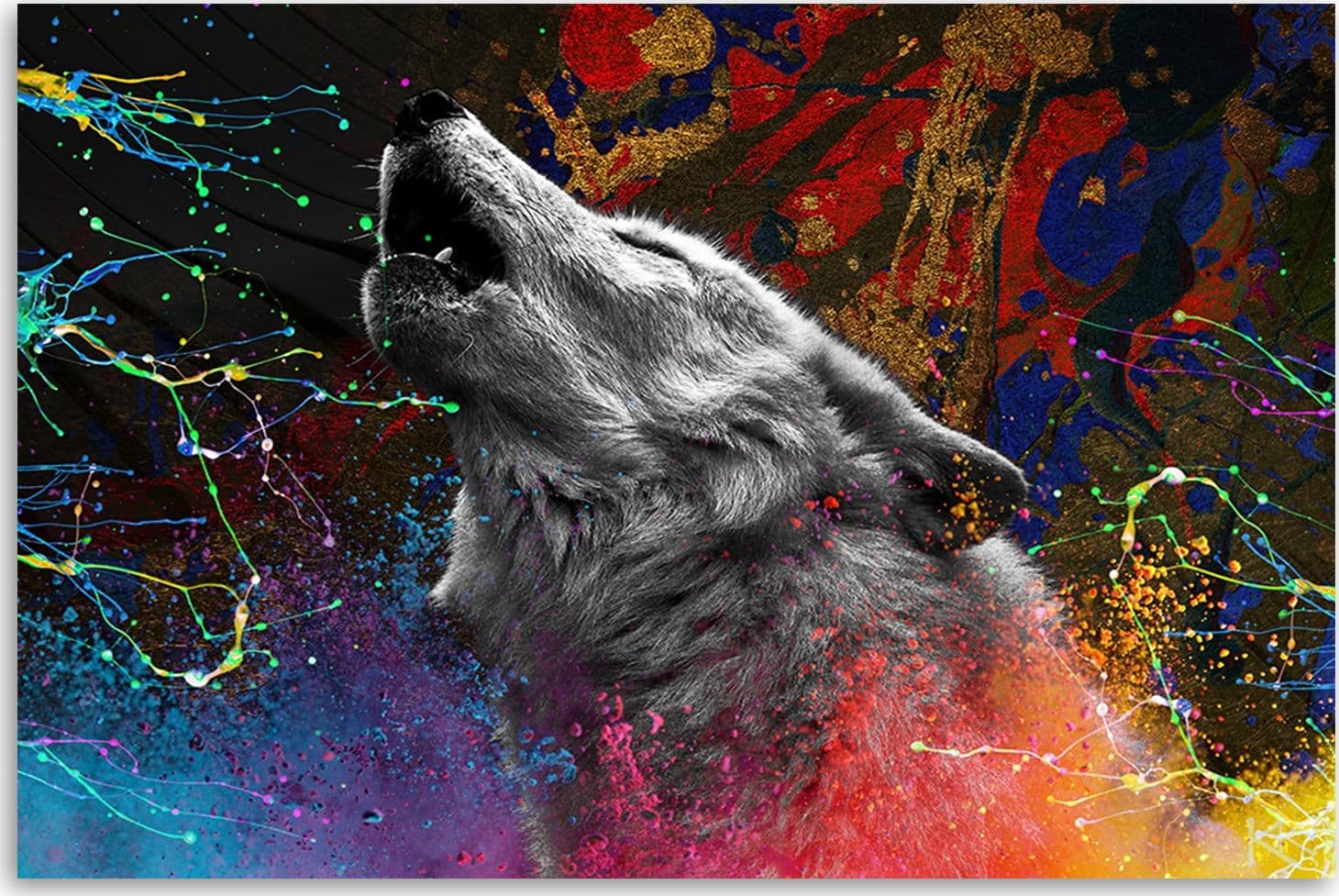 Quadro su tela, Wolf Animal Nature in Poster e stampe Collezione Casa - Trebisacce, commercioVirtuoso.it