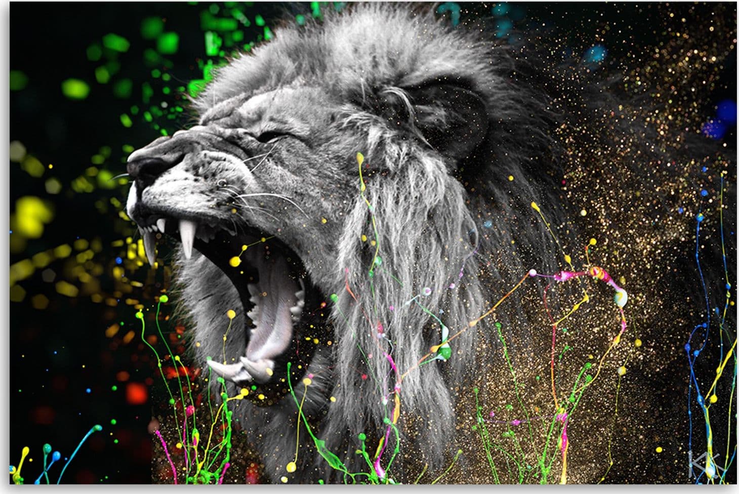Quadro su tela, Natura animale di leone in Poster e stampe Collezione Casa - Trebisacce, commercioVirtuoso.it