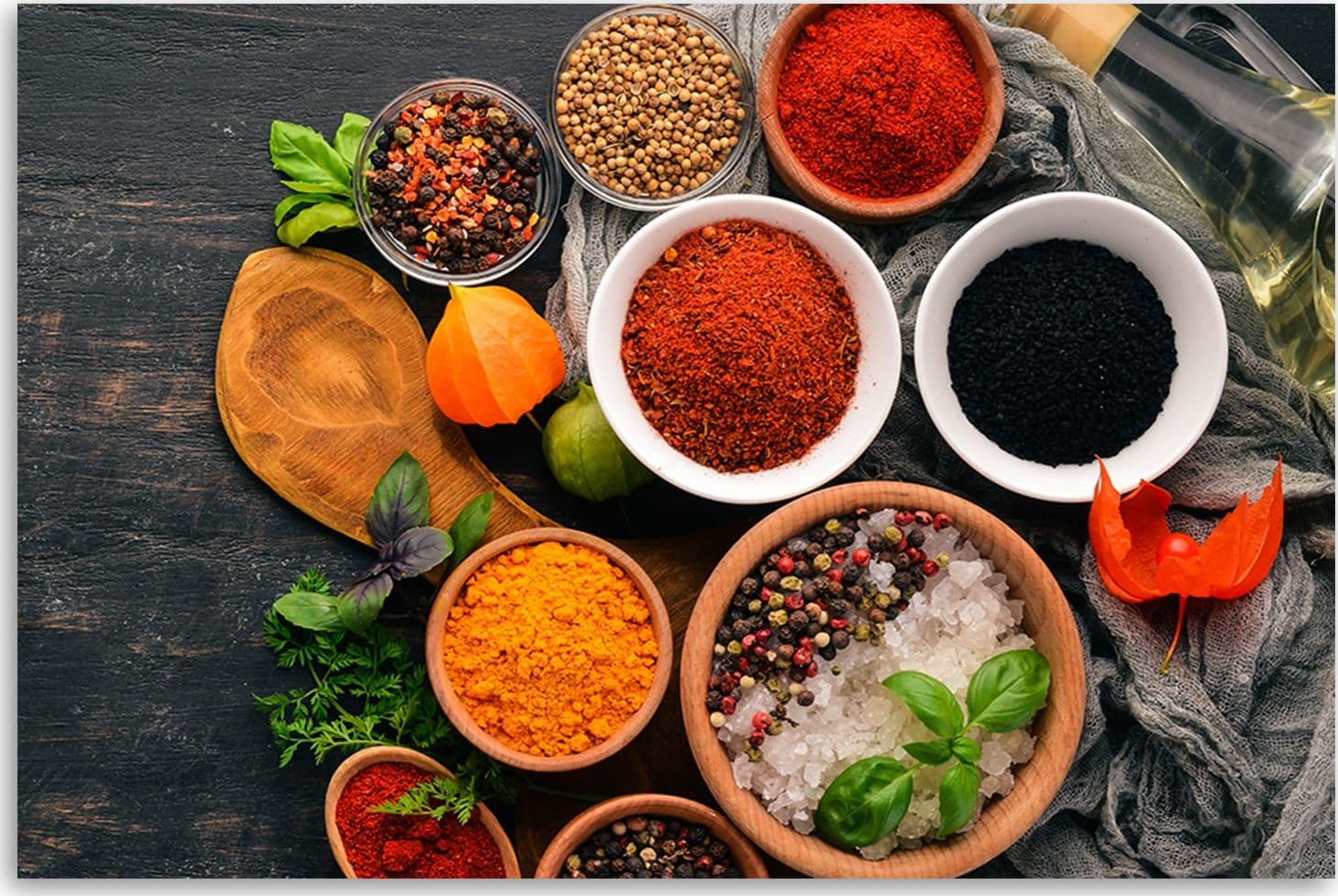 Quadro su tela, Spezie fresche in cucina in Poster e stampe Collezione Casa - Trebisacce, commercioVirtuoso.it