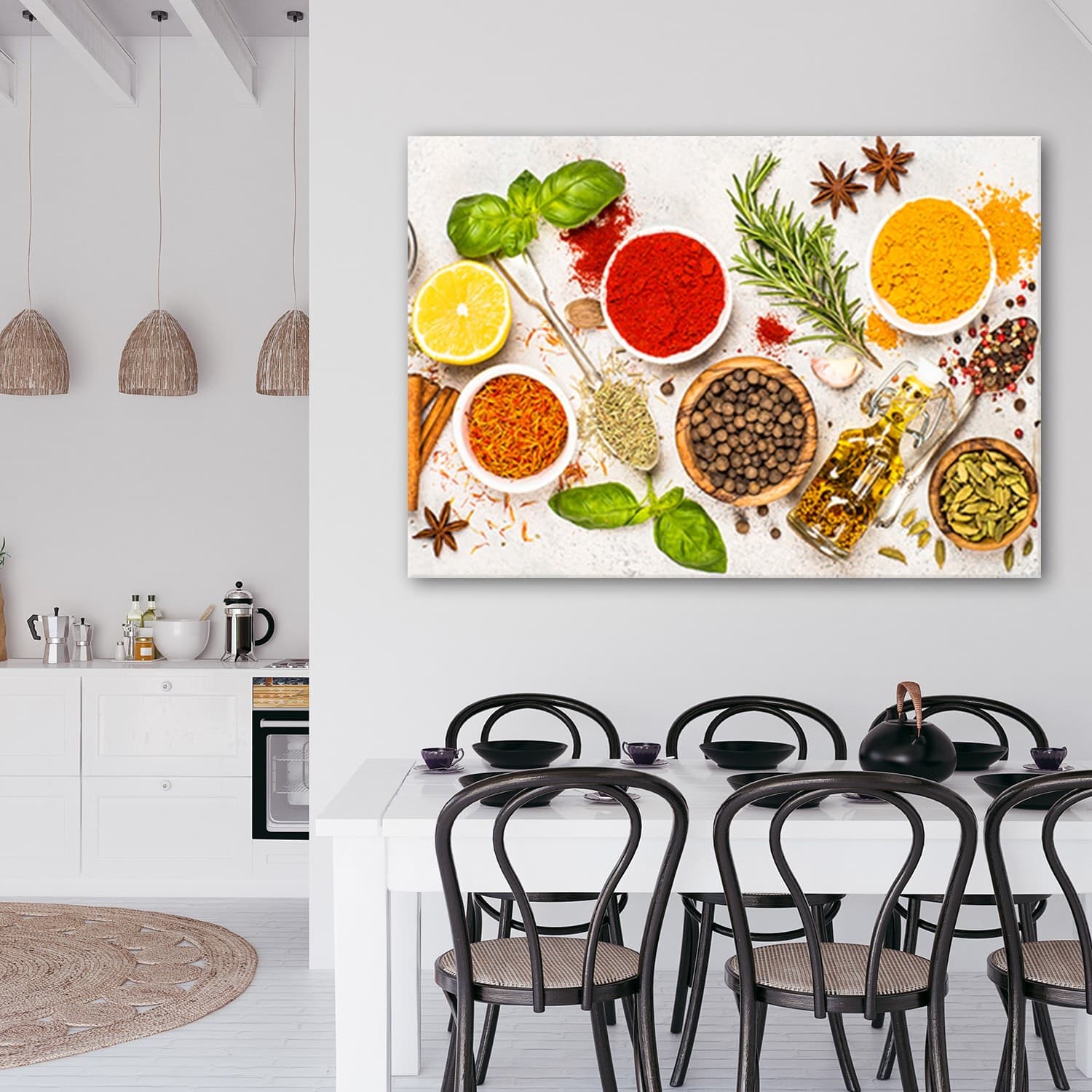 Quadro su tela, Erbe spezie per la cucina in Poster e stampe Collezione Casa - Trebisacce, commercioVirtuoso.it