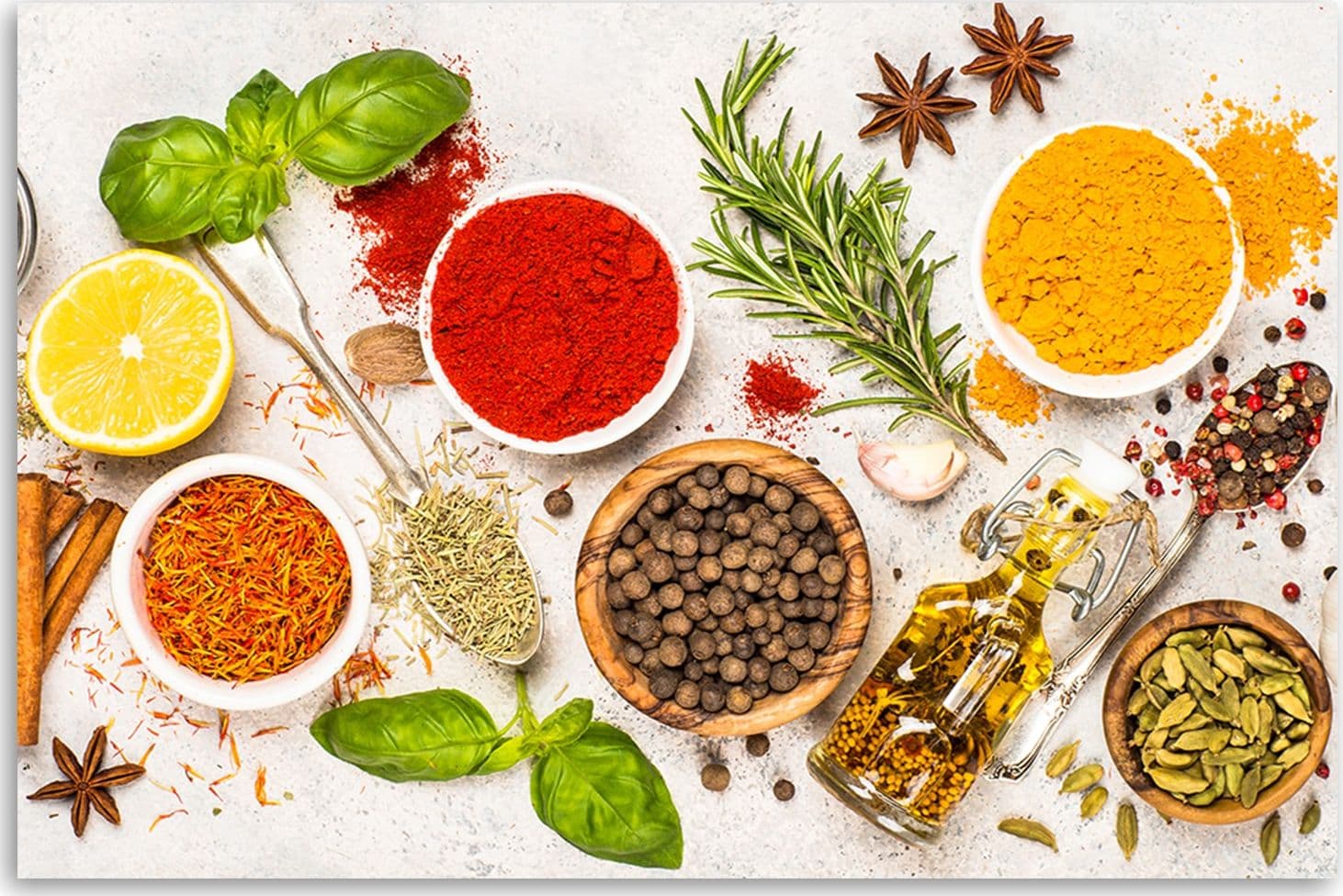 Quadro su tela, Erbe spezie per la cucina in Poster e stampe Collezione Casa - Trebisacce, commercioVirtuoso.it