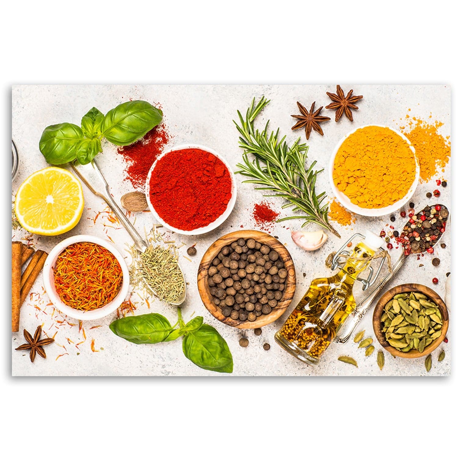 Quadro su tela, Erbe spezie per la cucina in Poster e stampe Collezione Casa - Trebisacce, commercioVirtuoso.it