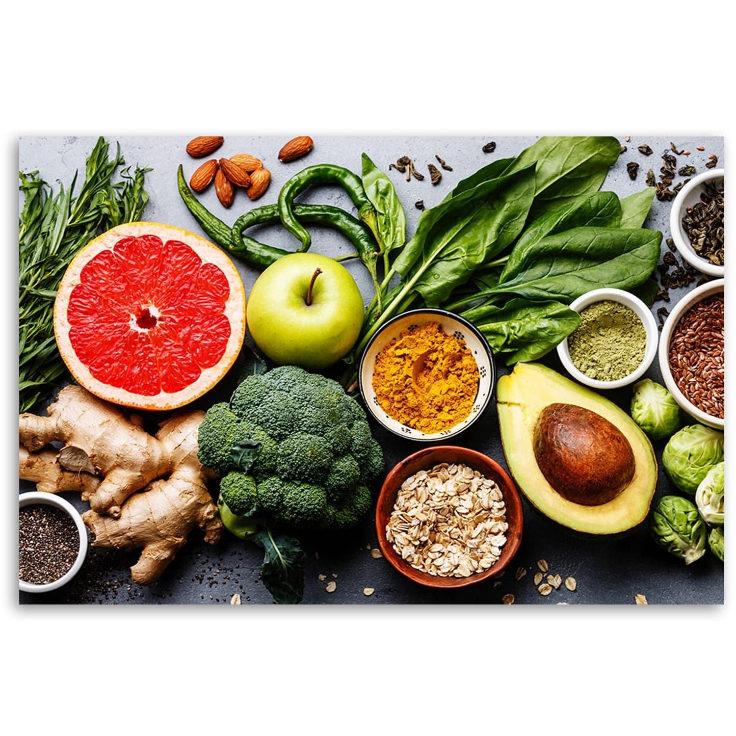 Quadro su tela, Composizione di verdure e frutta in Poster e stampe Collezione Casa - Trebisacce, commercioVirtuoso.it
