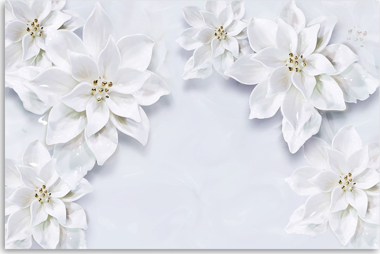 Quadro su tela, Fiori bianchi nevoso di pianta in Poster e stampe Collezione Casa - Trebisacce, commercioVirtuoso.it