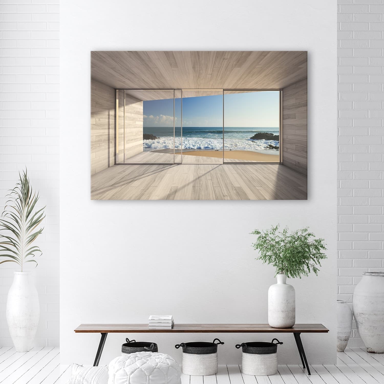Quadro su tela, Vista mare dalla finestra in Poster e stampe Collezione Casa - Trebisacce, commercioVirtuoso.it