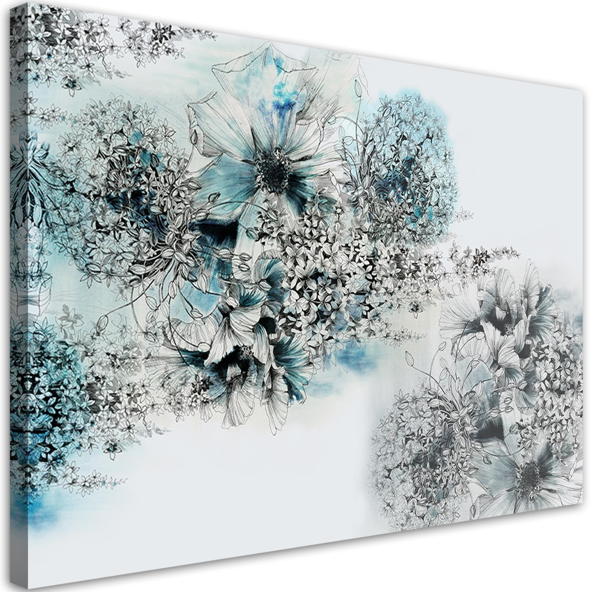 Quadro su tela, Astrazione dei fiori blu in Poster e stampe Collezione Casa - Trebisacce, commercioVirtuoso.it