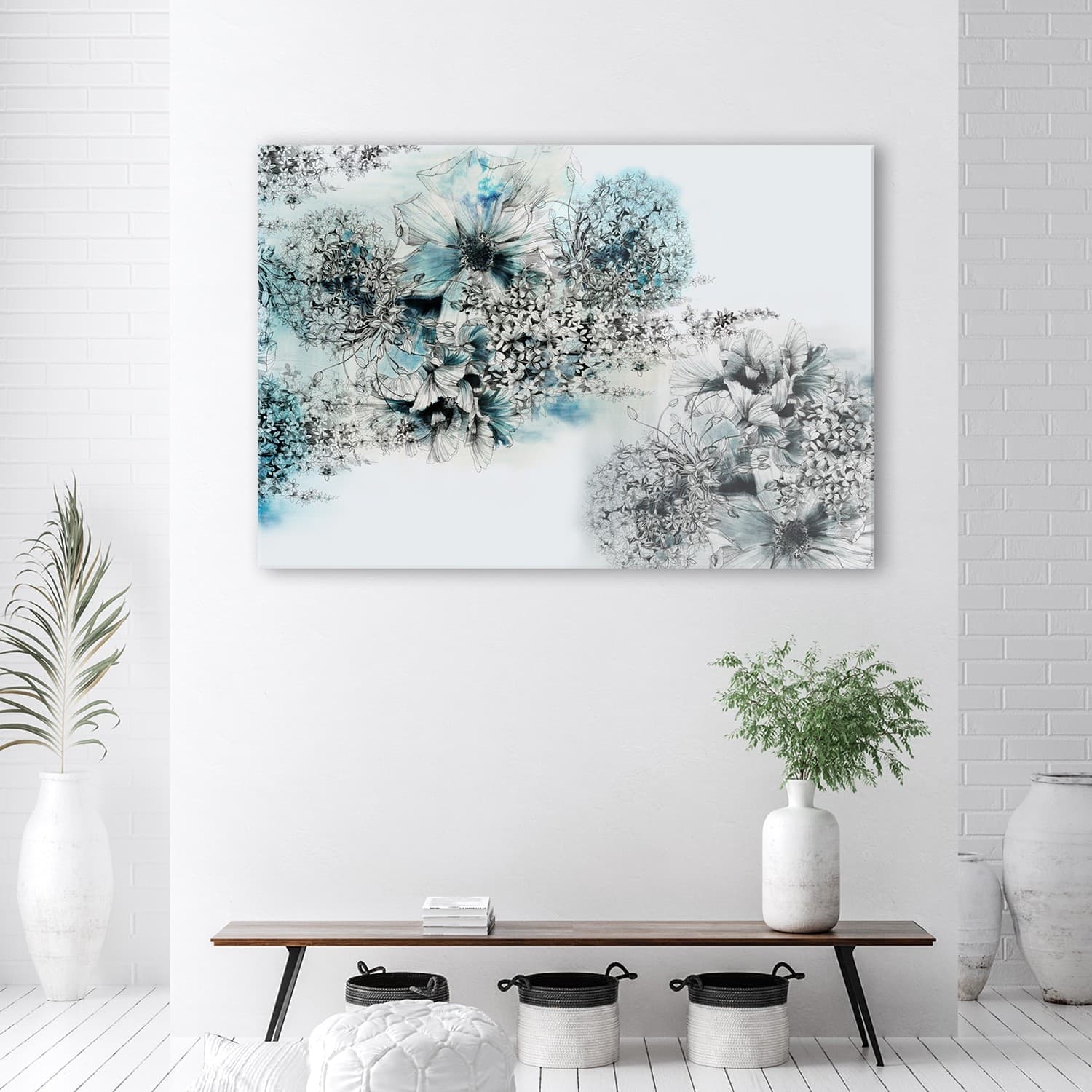 Quadro su tela, Astrazione dei fiori blu in Poster e stampe Collezione Casa - Trebisacce, commercioVirtuoso.it