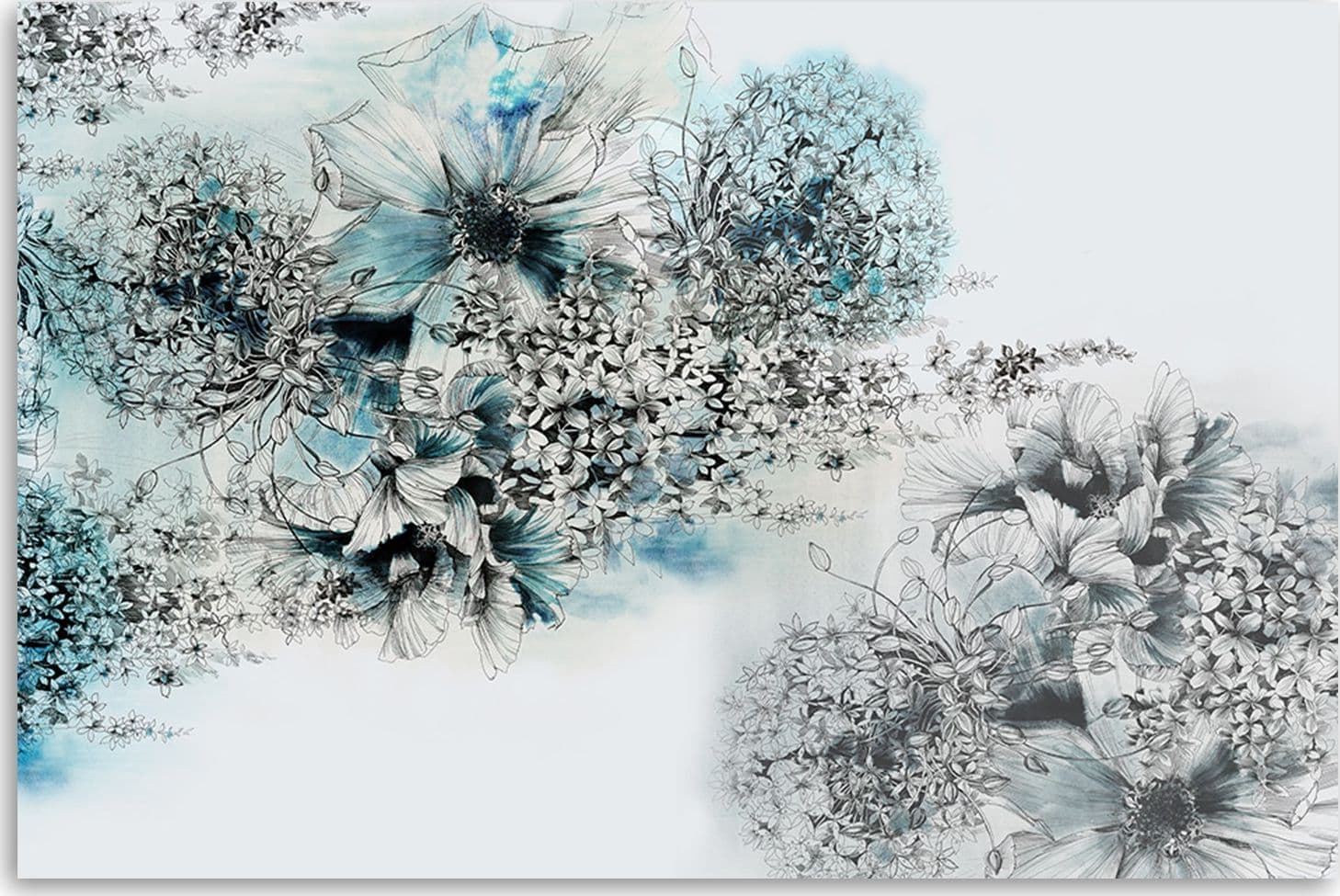 Quadro su tela, Astrazione dei fiori blu in Poster e stampe Collezione Casa - Trebisacce, commercioVirtuoso.it
