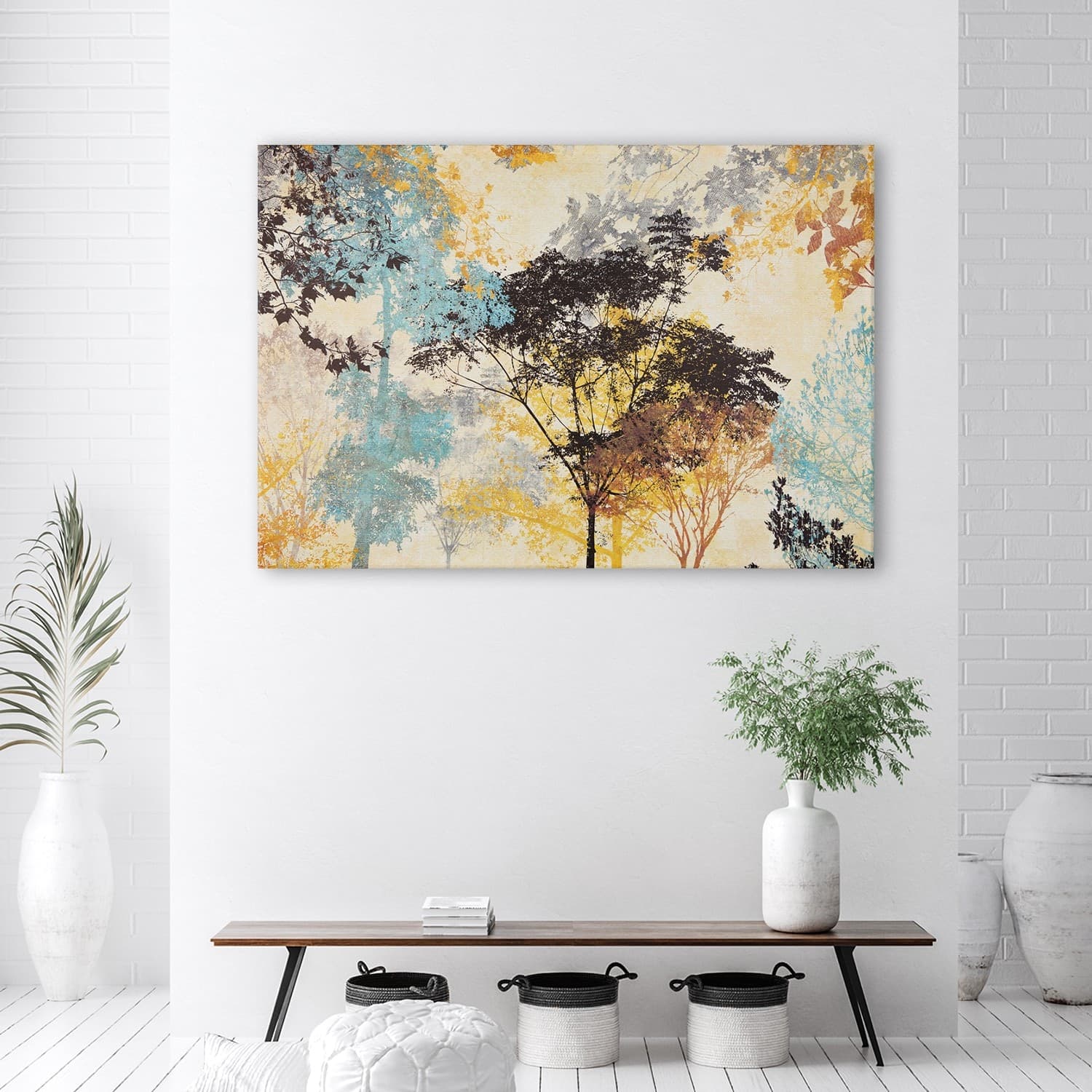 Quadro su tela, Astrazione di alberi colorati in Poster e stampe Collezione Casa - Trebisacce, commercioVirtuoso.it