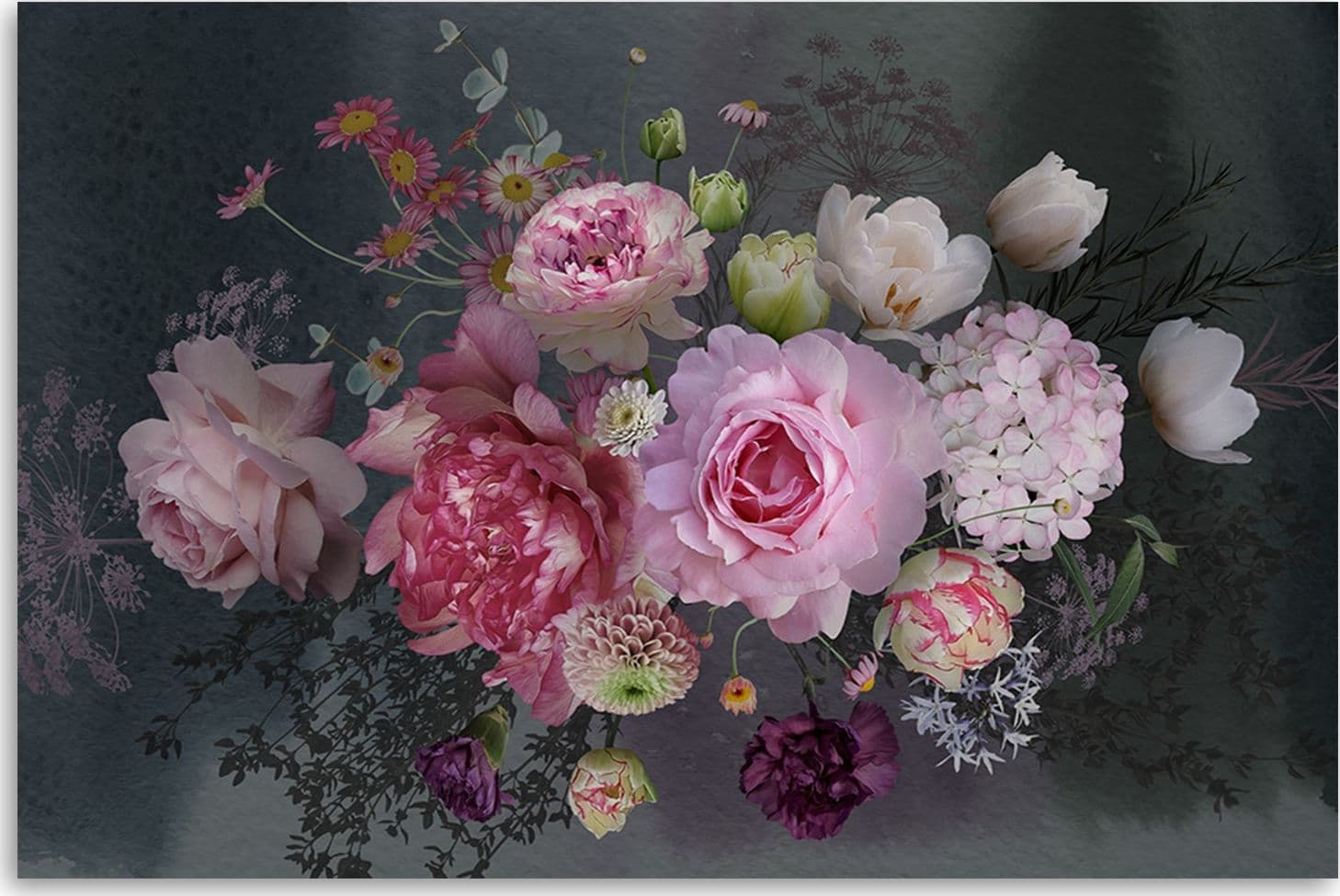 Quadro su tela, Bouquet di fiori vintage in Poster e stampe Collezione Casa - Trebisacce, commercioVirtuoso.it