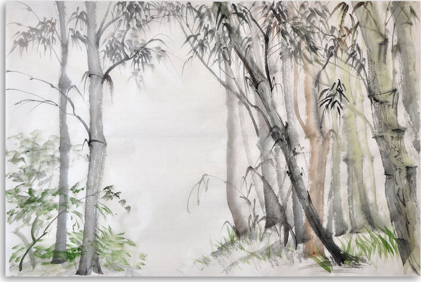 Quadro su tela, Foresta di alberi grigi dipinti in Poster e stampe Collezione Casa - Trebisacce, commercioVirtuoso.it