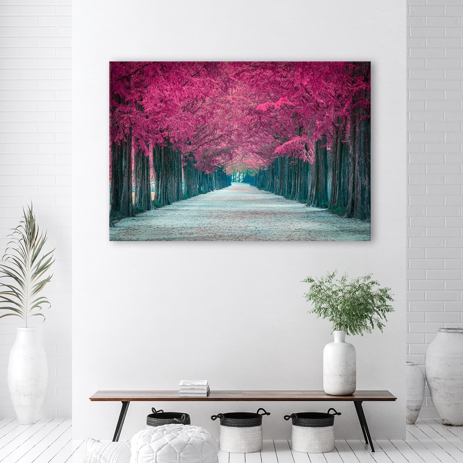 Quadro su tela, Avenue of Pink Trees in Poster e stampe Collezione Casa - Trebisacce, commercioVirtuoso.it