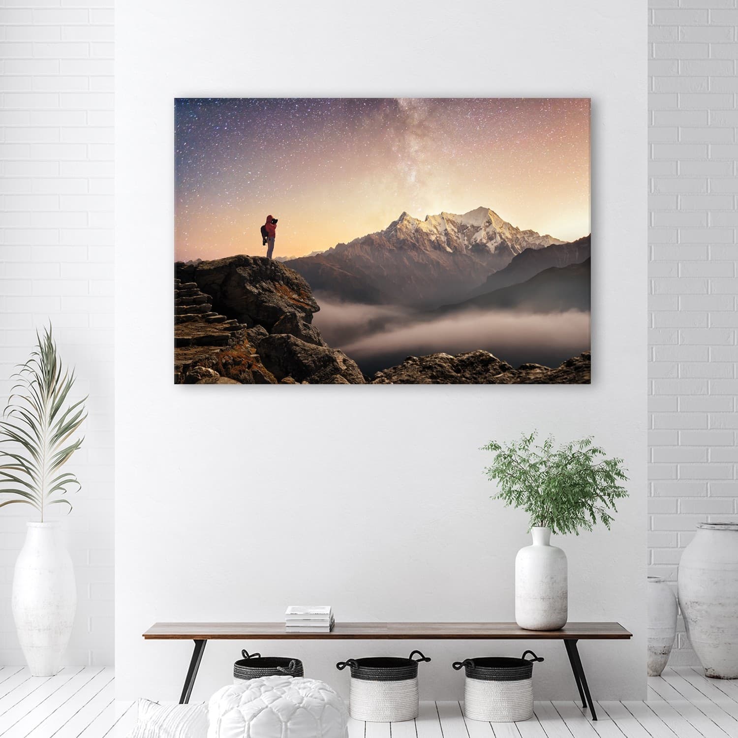 Quadro su tela, Scalare le stelle delle montagne del cielo in Poster e stampe Collezione Casa - Trebisacce, commercioVirtuoso.it