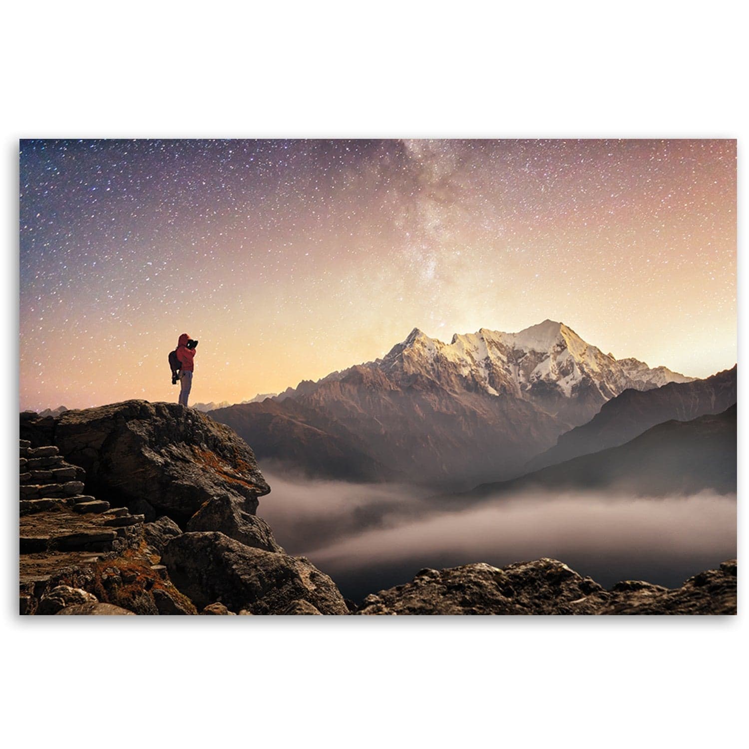 Quadro su tela, Scalare le stelle delle montagne del cielo in Poster e stampe Collezione Casa - Trebisacce, commercioVirtuoso.it