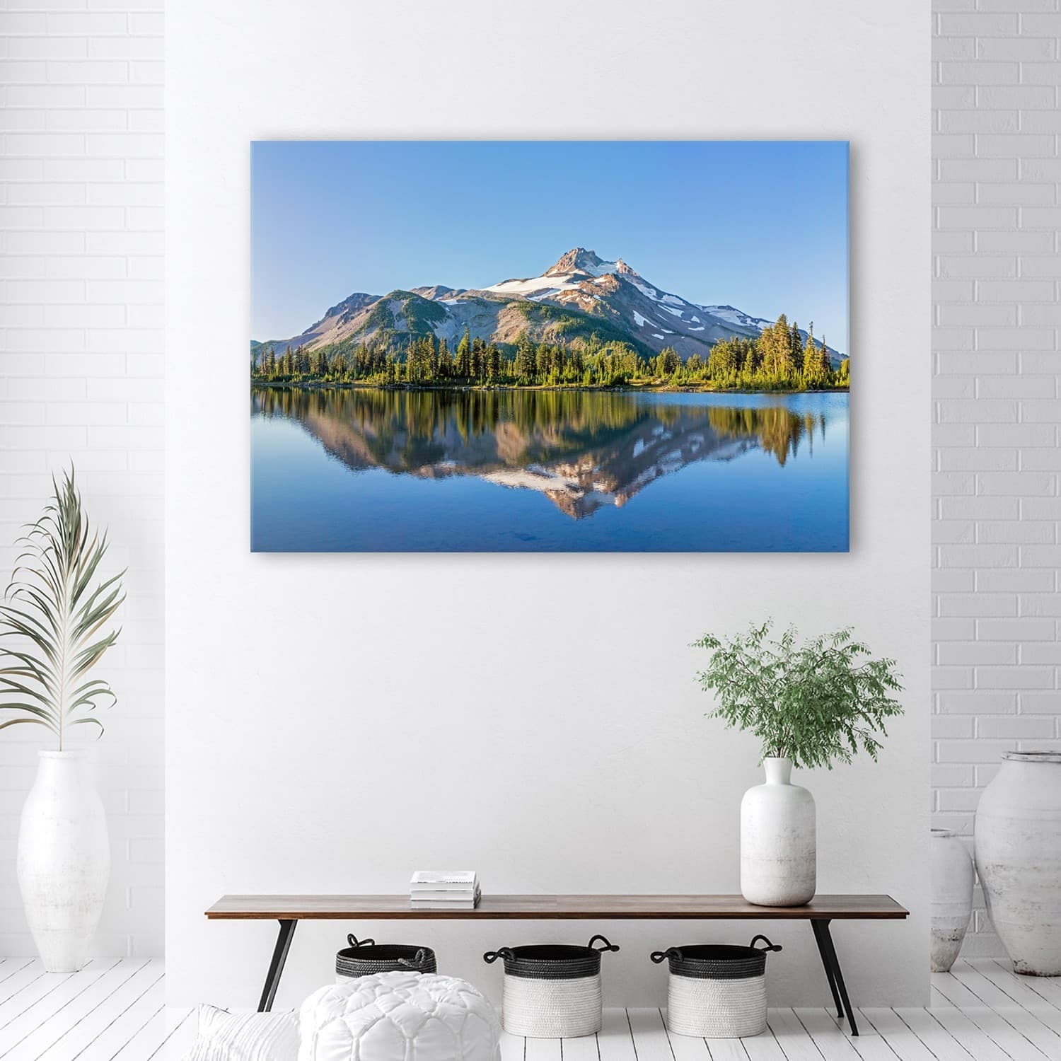 Quadro su tela, Paesaggio del lago di foresta in Poster e stampe Collezione Casa - Trebisacce, commercioVirtuoso.it