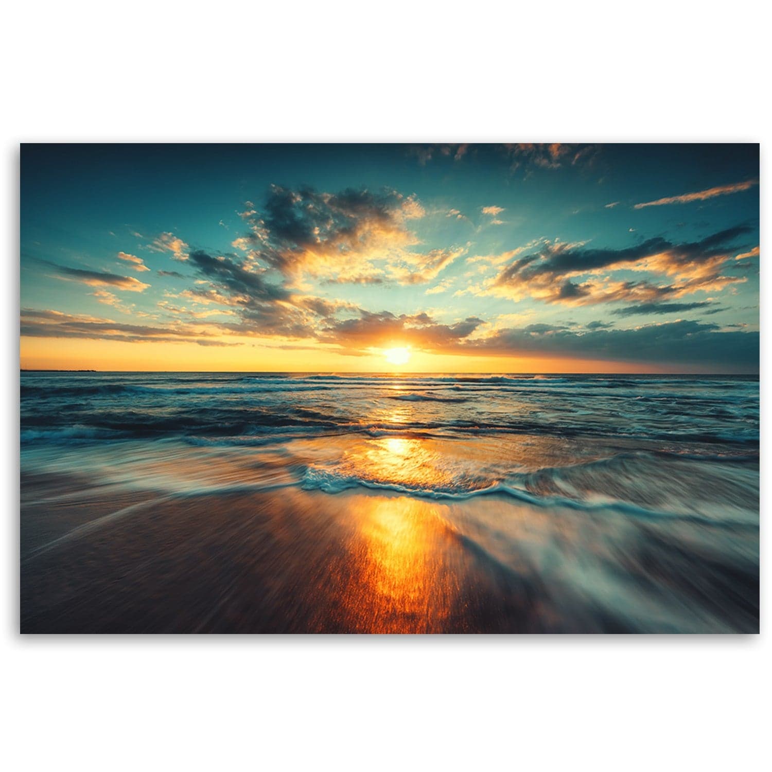 Quadro su tela, Sea Sunset Beach in Poster e stampe Collezione Casa - Trebisacce, commercioVirtuoso.it