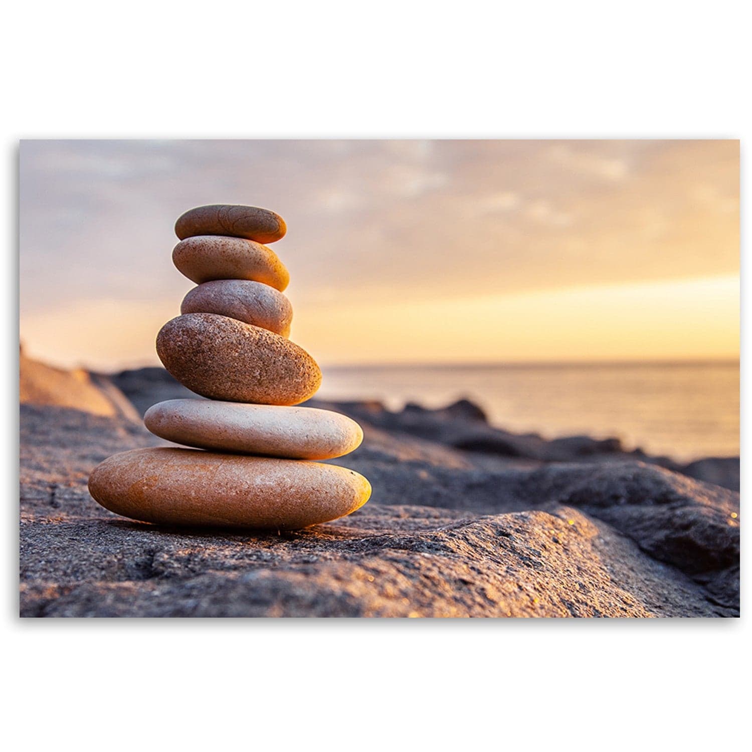 Quadro su tela, Pietre sulla spiaggia Zen in Poster e stampe Collezione Casa - Trebisacce, commercioVirtuoso.it