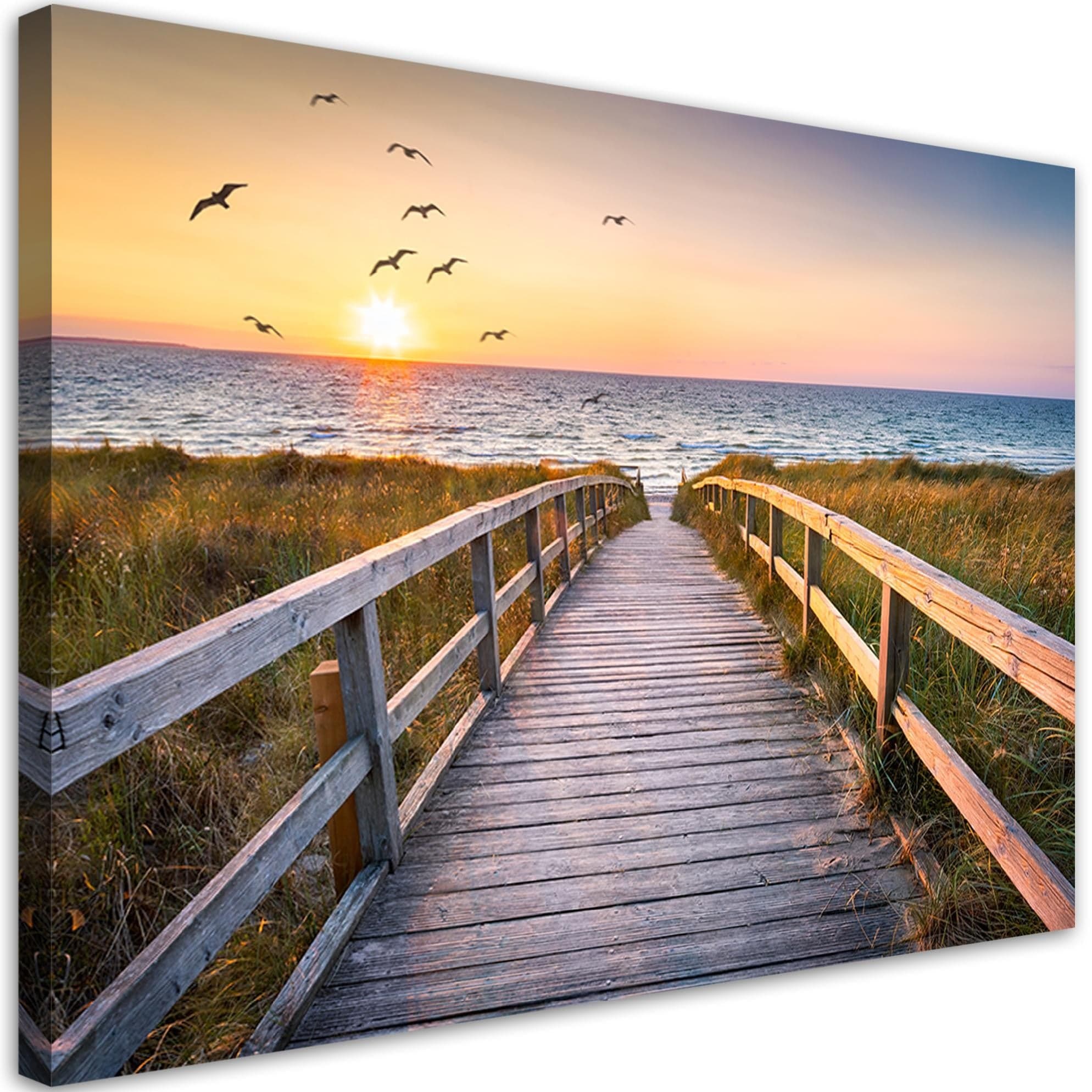 Quadro su tela, Sunset Sea Beach in Poster e stampe Collezione Casa - Trebisacce, commercioVirtuoso.it