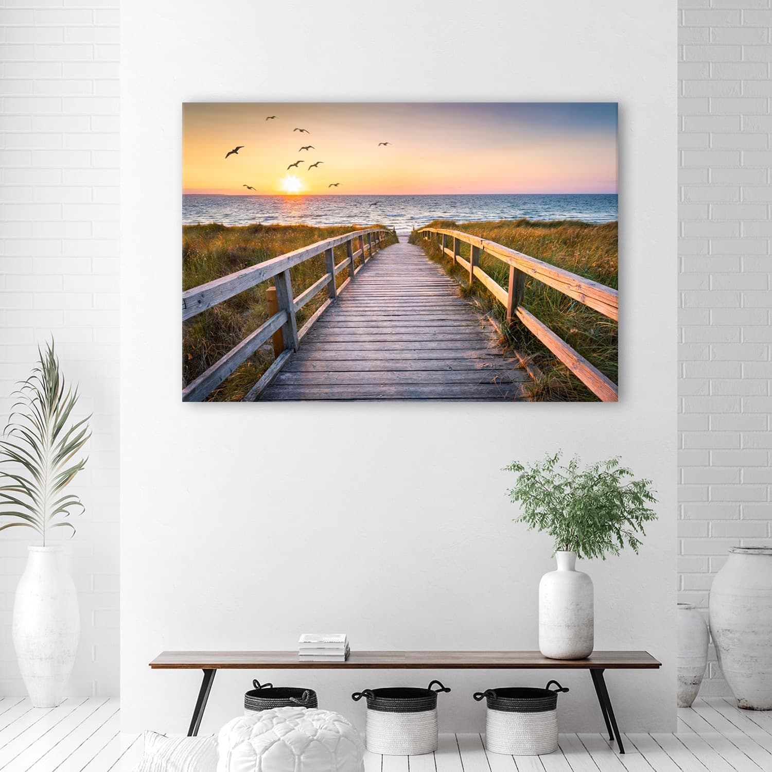 Quadro su tela, Sunset Sea Beach in Poster e stampe Collezione Casa - Trebisacce, commercioVirtuoso.it