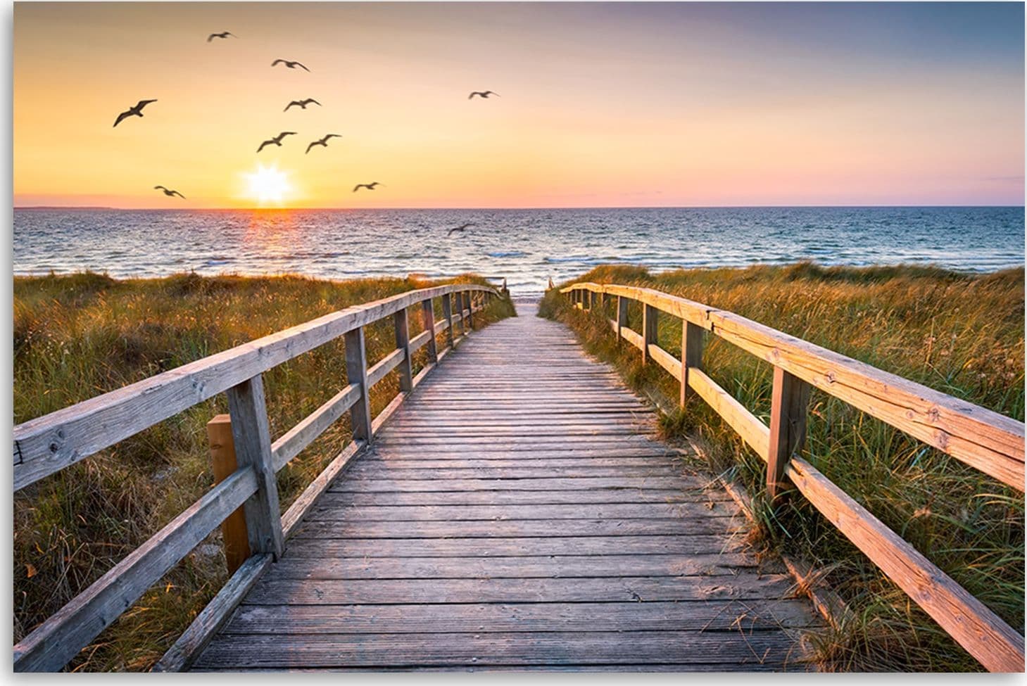 Quadro su tela, Sunset Sea Beach in Poster e stampe Collezione Casa - Trebisacce, commercioVirtuoso.it