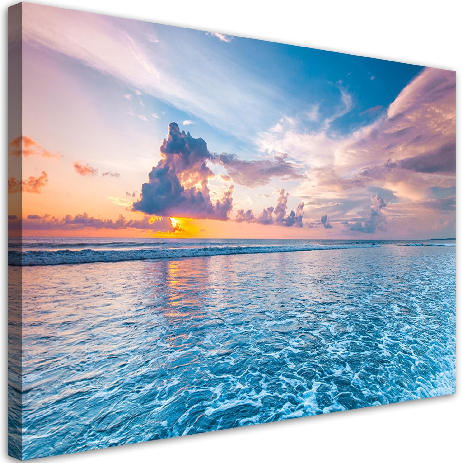 Quadro su tela, Tramonto dal mare in Poster e stampe Collezione Casa - Trebisacce, commercioVirtuoso.it