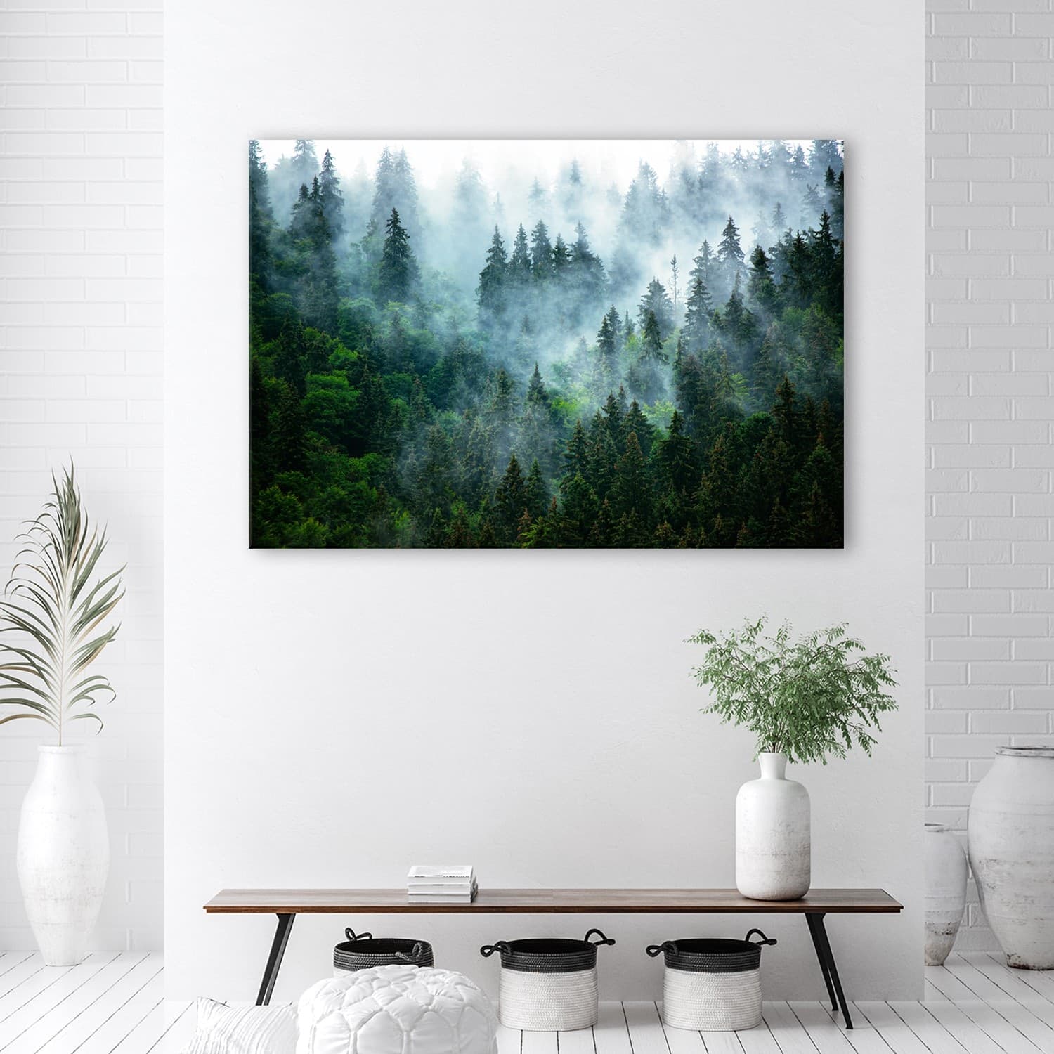 Quadro su tela, Foresta nella nebbia in Poster e stampe Collezione Casa - Trebisacce, commercioVirtuoso.it