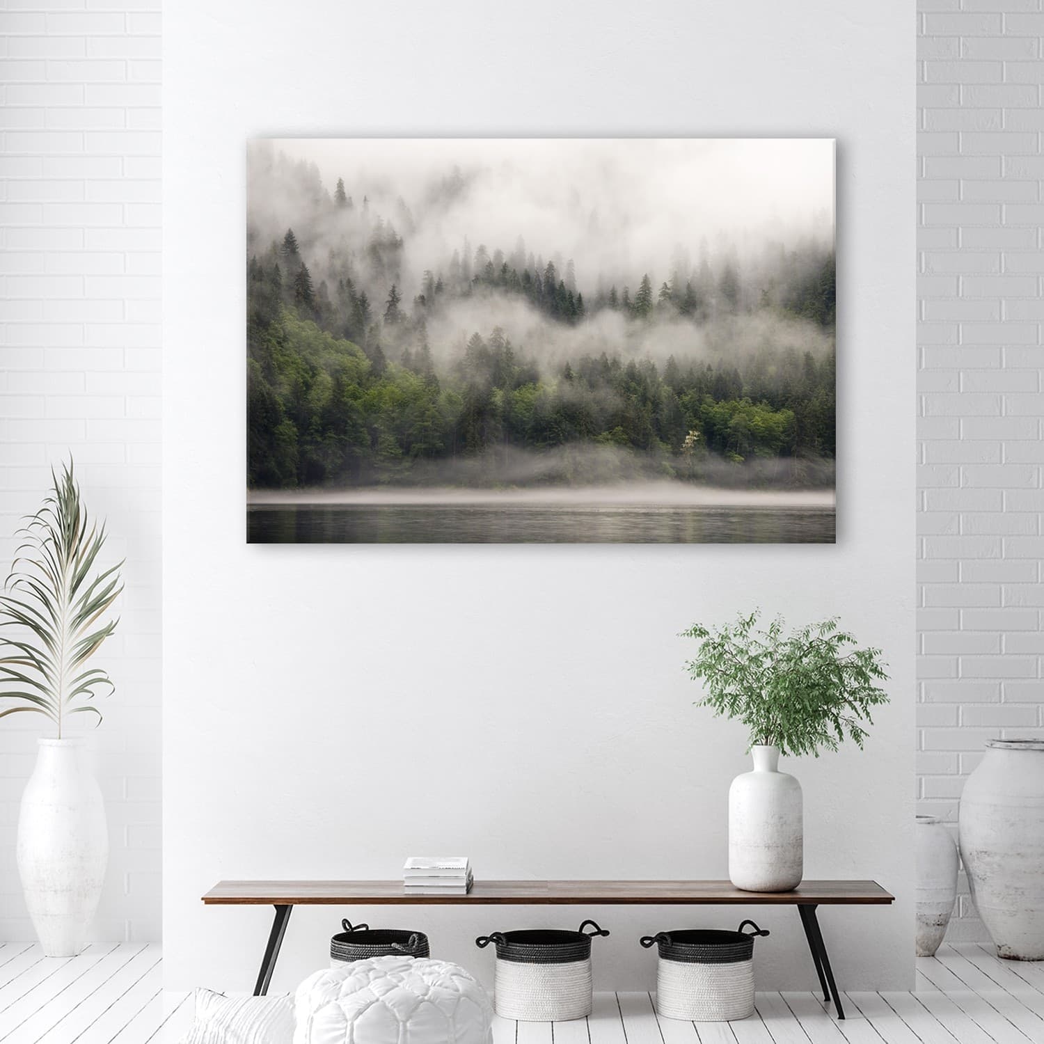 Quadro su tela, Foresta nella nebbia in Poster e stampe Collezione Casa - Trebisacce, commercioVirtuoso.it