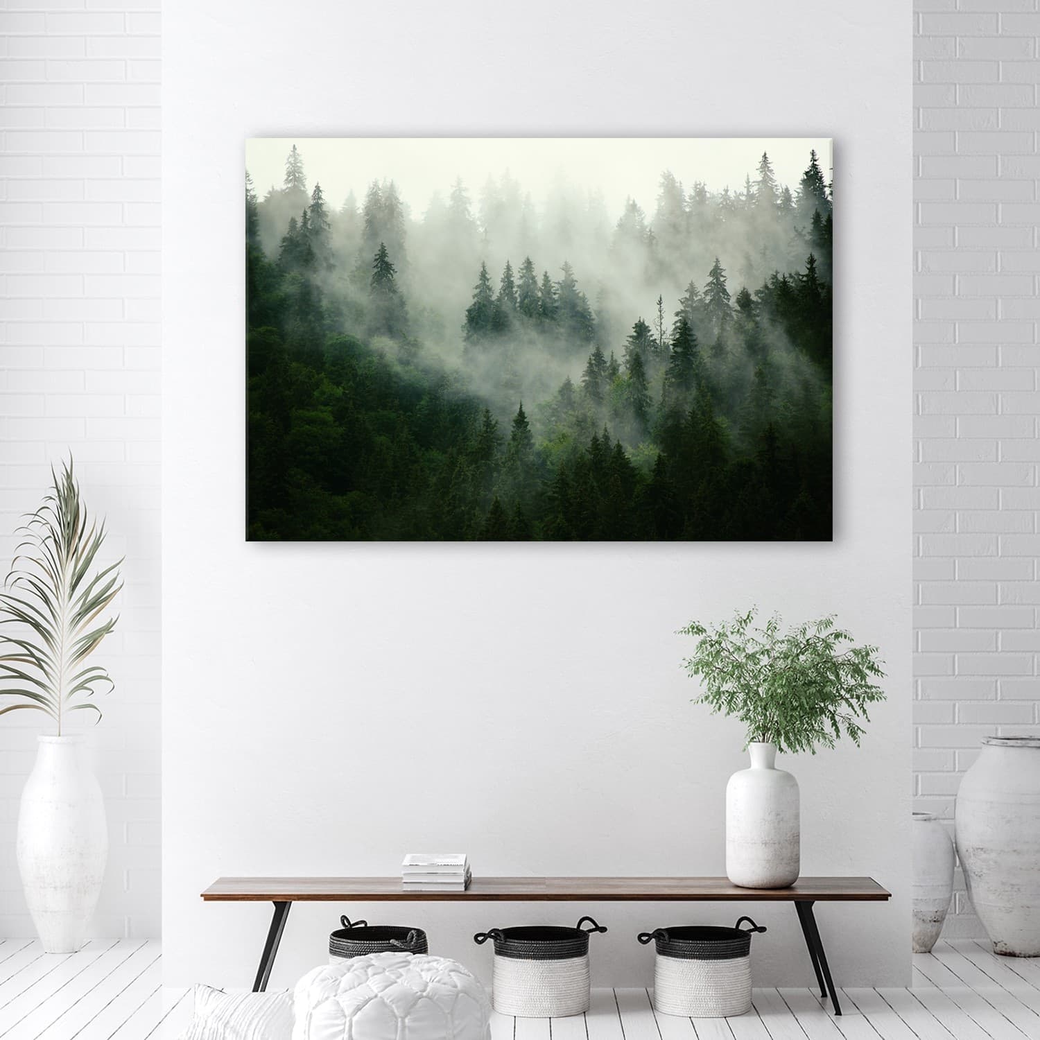 Quadro su tela, Foresta nella nebbia in Poster e stampe Collezione Casa - Trebisacce, commercioVirtuoso.it