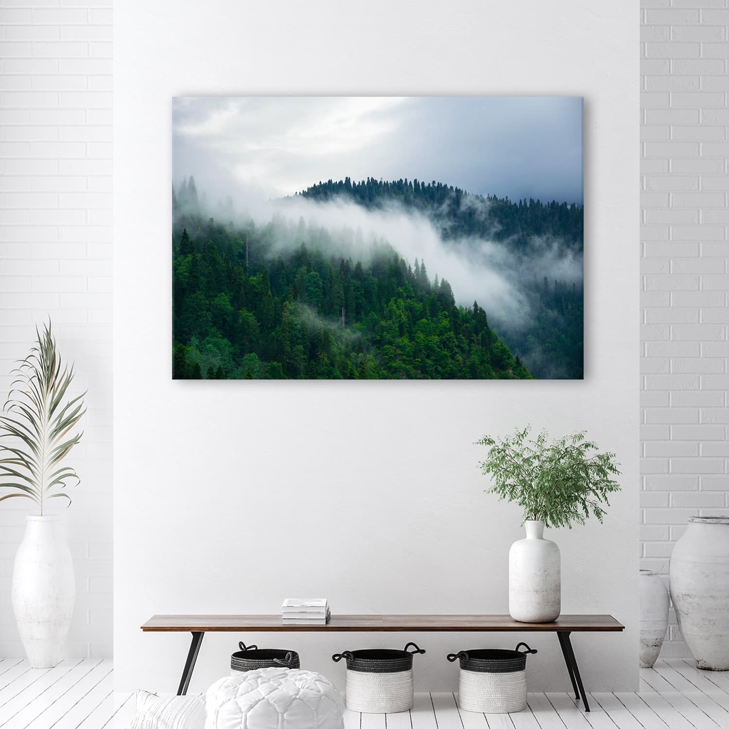 Quadro su tela, Foresta nella nebbia in Poster e stampe Collezione Casa - Trebisacce, commercioVirtuoso.it