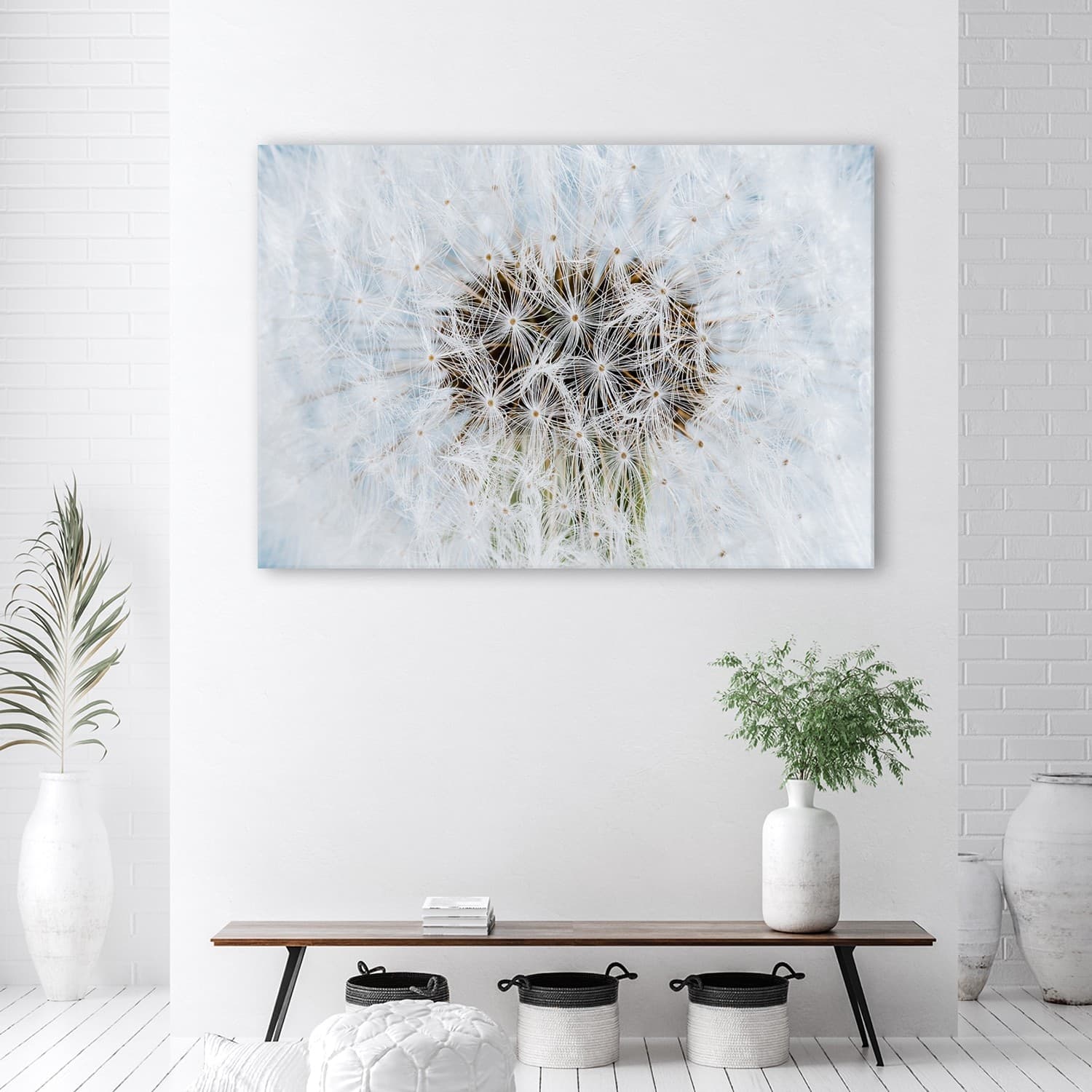 Quadro su tela, Dandelion di fiori bianchi in Poster e stampe Collezione Casa - Trebisacce, commercioVirtuoso.it