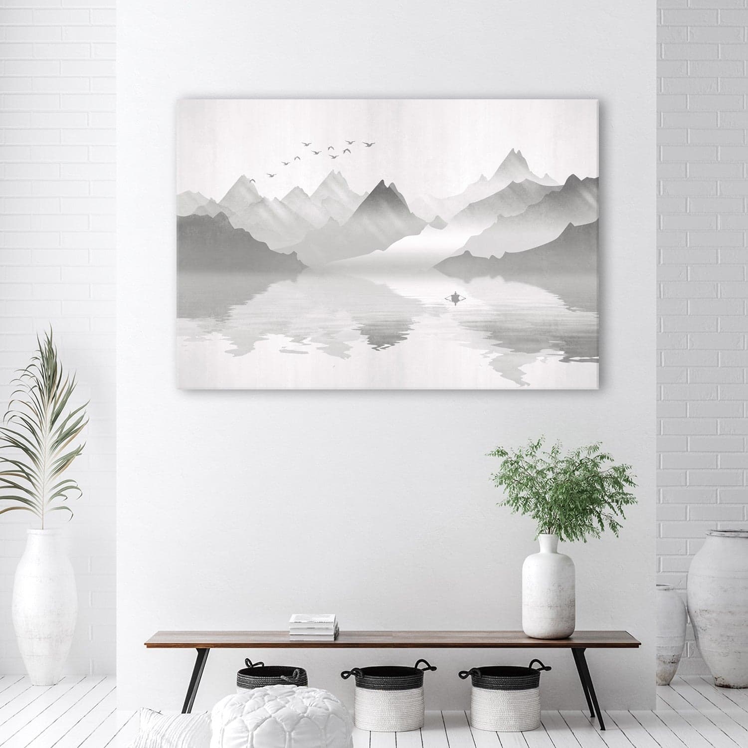 Quadro su tela, Montagne sul lago astrazione in Poster e stampe Collezione Casa - Trebisacce, commercioVirtuoso.it