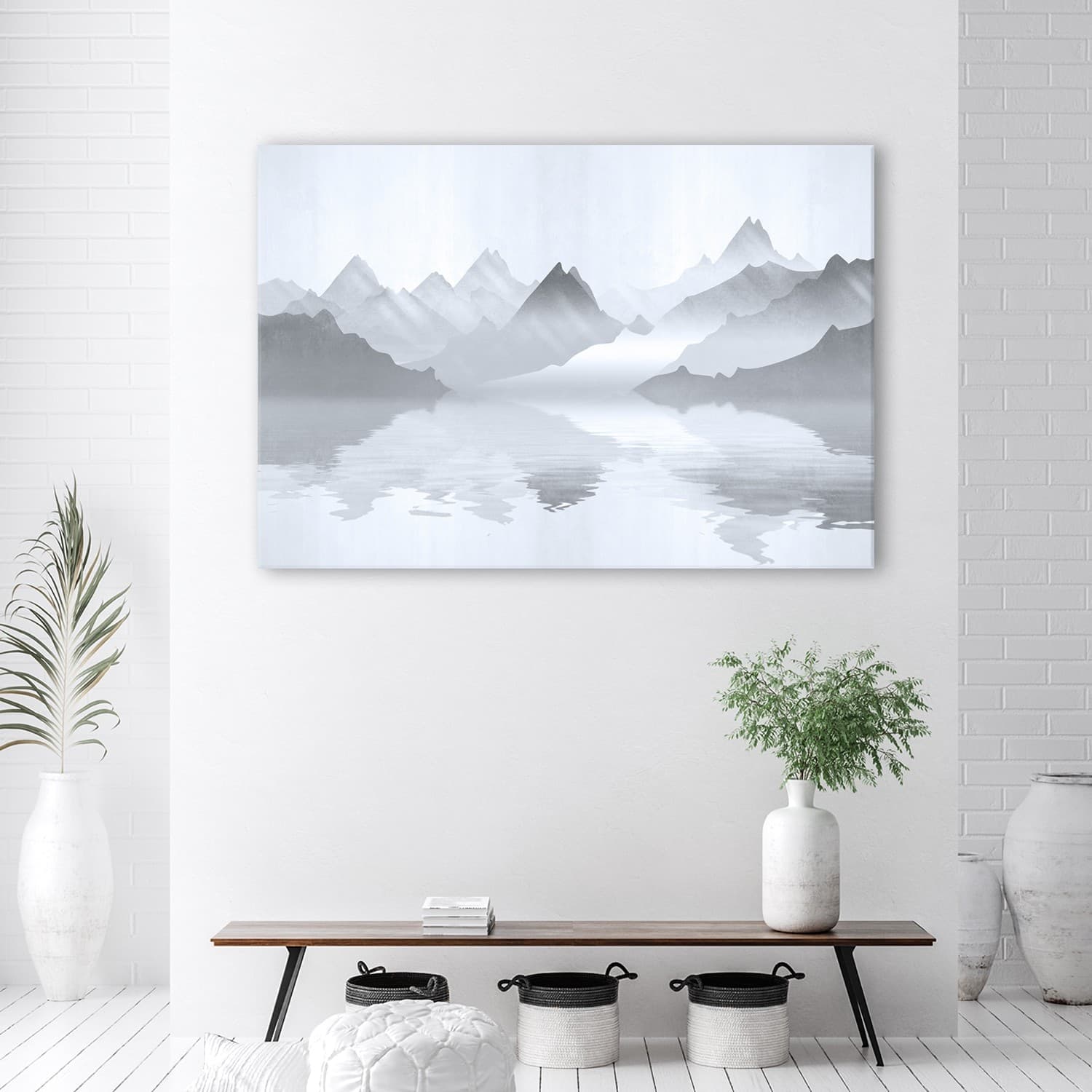 Quadro su tela, Montagne sul lago astrazione in Poster e stampe Collezione Casa - Trebisacce, commercioVirtuoso.it
