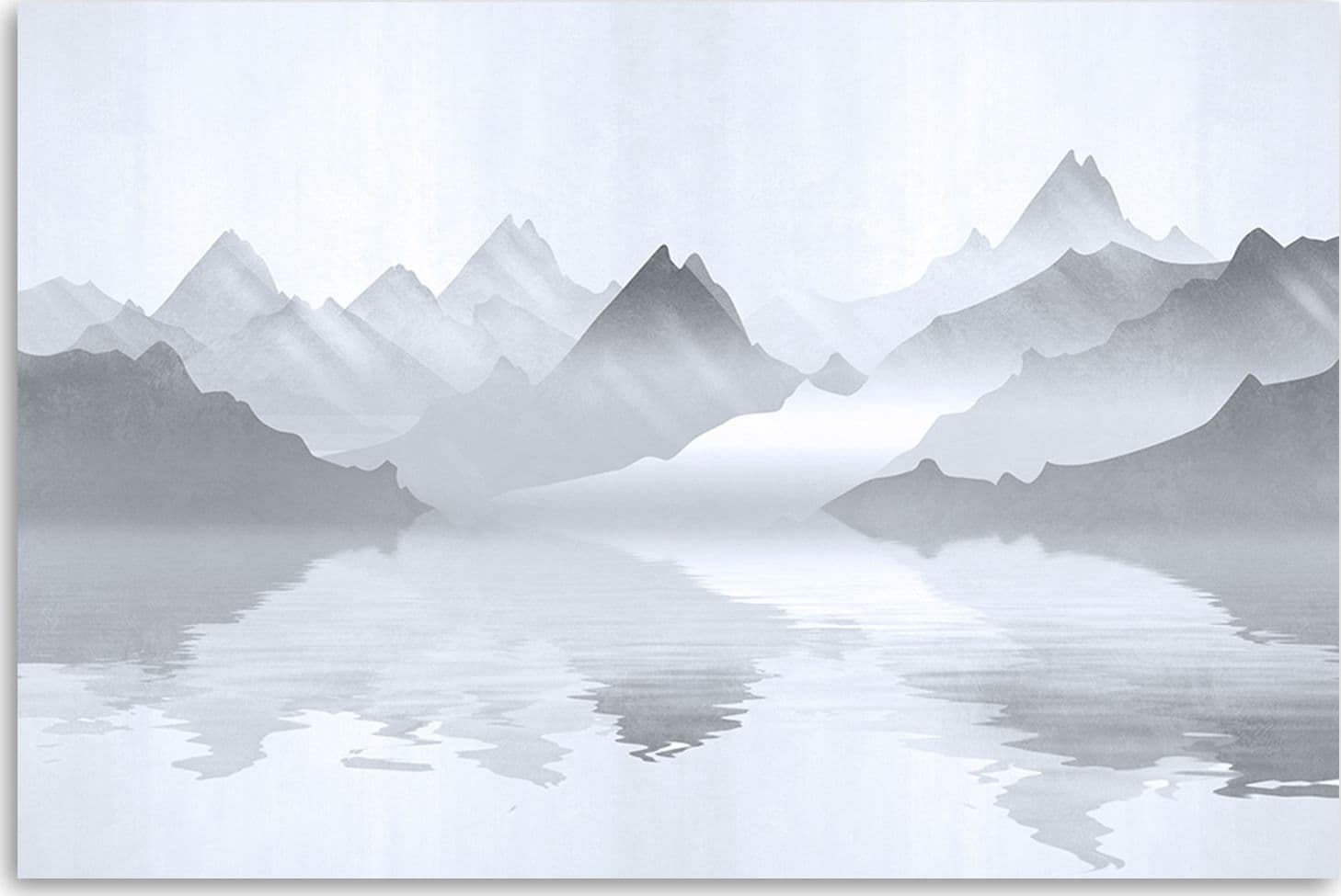 Quadro su tela, Montagne sul lago astrazione in Poster e stampe Collezione Casa - Trebisacce, commercioVirtuoso.it