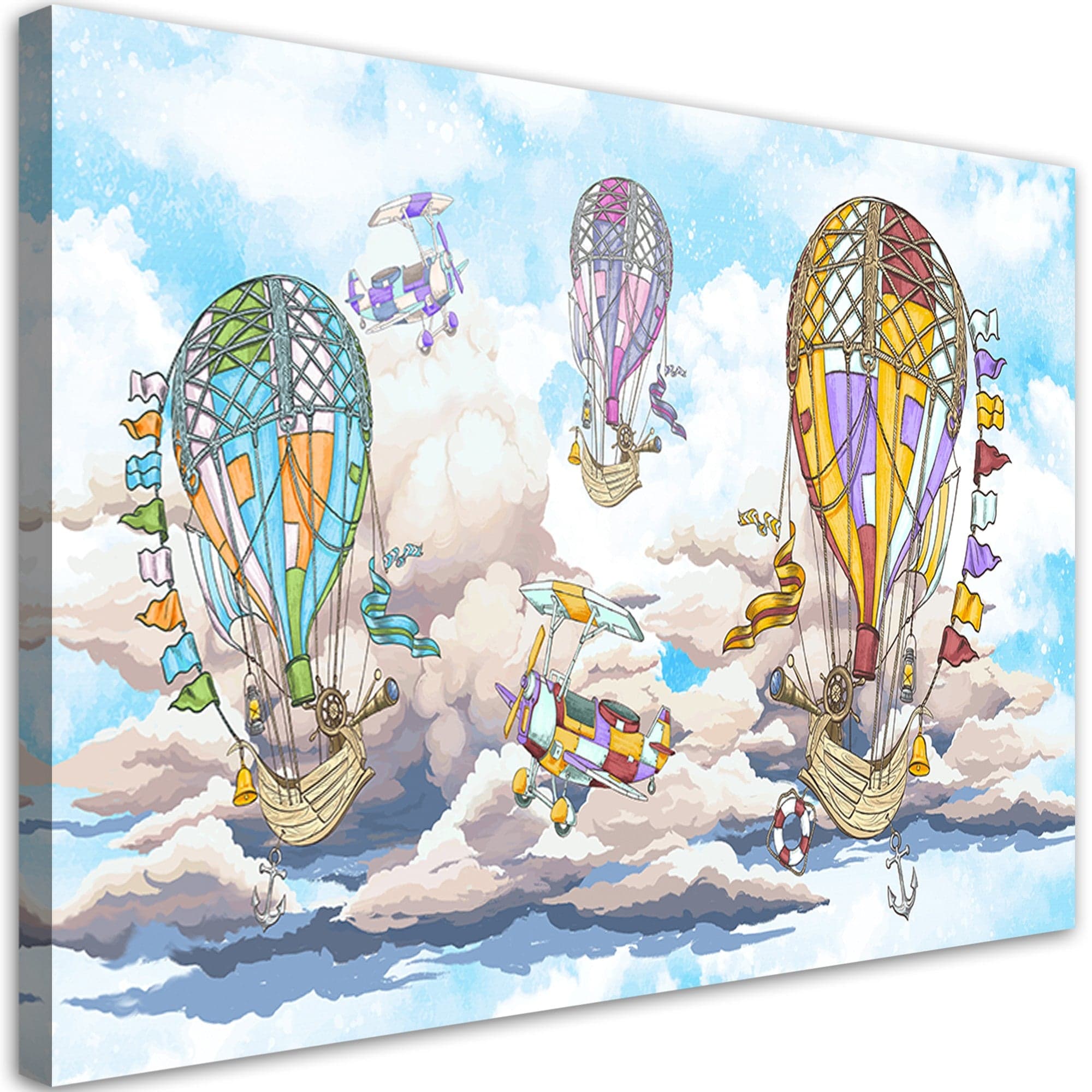 Quadro su tela, Palloncini d'aria colorate in Poster e stampe Collezione Casa - Trebisacce, commercioVirtuoso.it