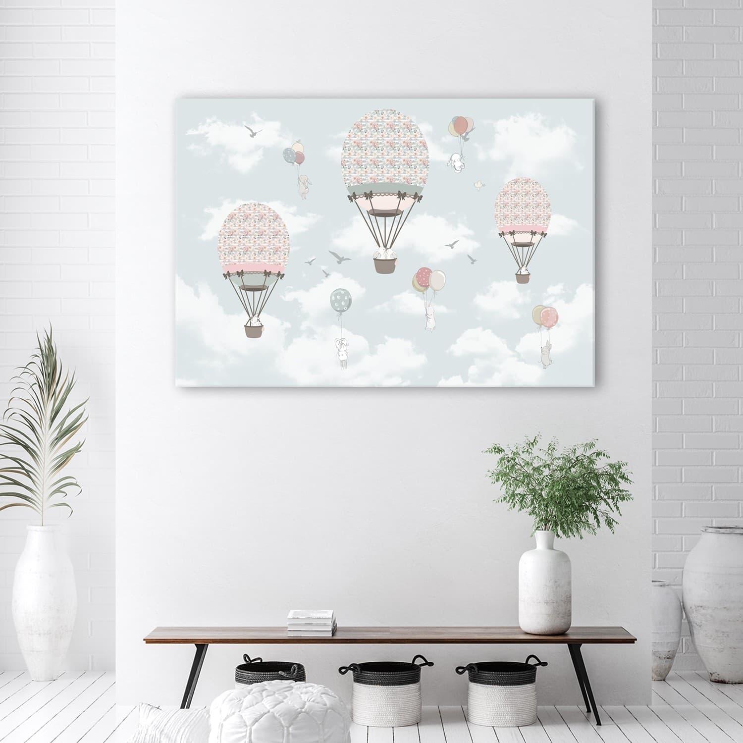 Quadro su tela, Animali da volo a palloncini colorati in Poster e stampe Collezione Casa - Trebisacce, commercioVirtuoso.it