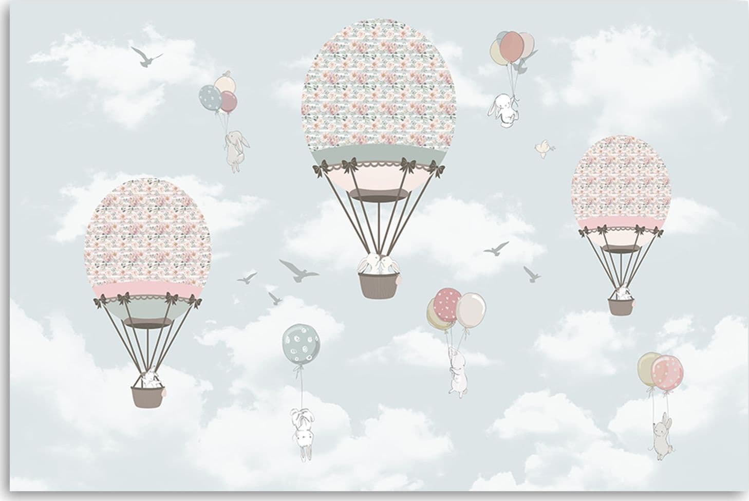 Quadro su tela, Animali da volo a palloncini colorati in Poster e stampe Collezione Casa - Trebisacce, commercioVirtuoso.it