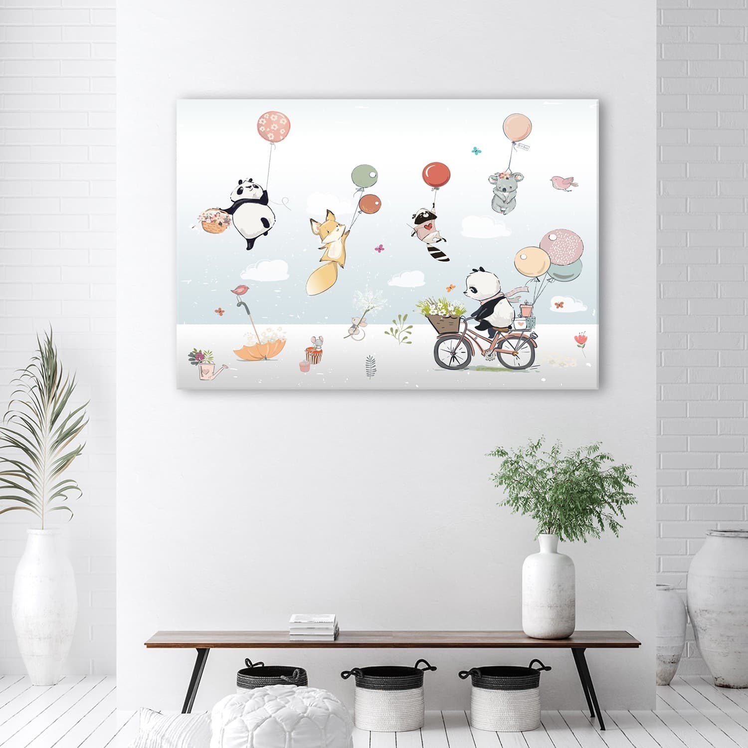 Quadro su tela, Animali a palloncini colorati in Poster e stampe Collezione Casa - Trebisacce, commercioVirtuoso.it