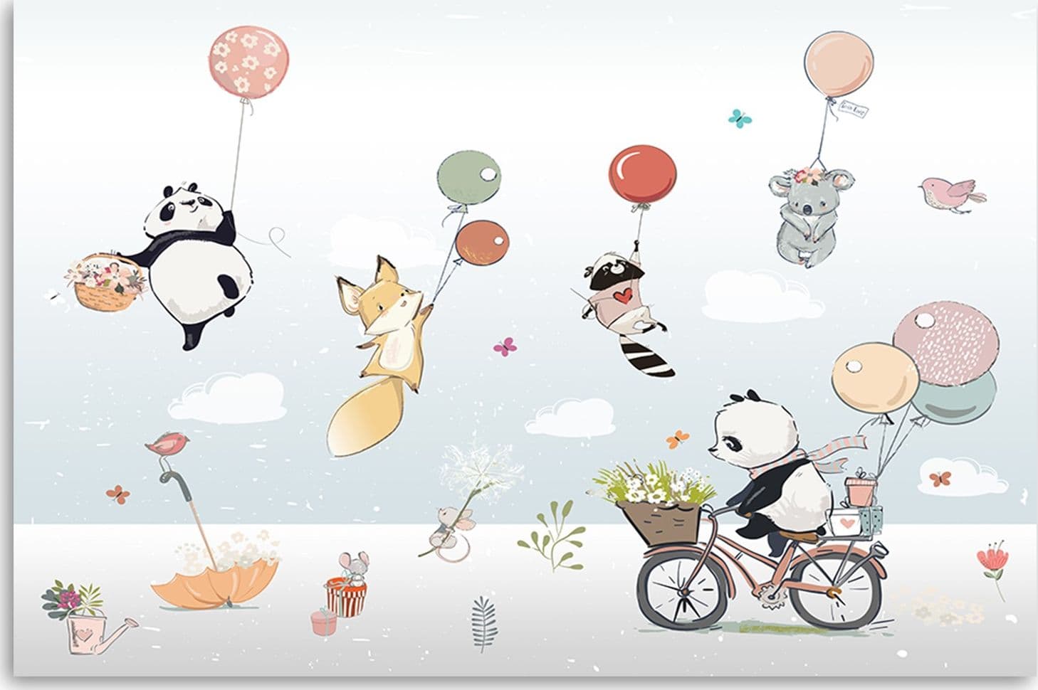 Quadro su tela, Animali a palloncini colorati in Poster e stampe Collezione Casa - Trebisacce, commercioVirtuoso.it