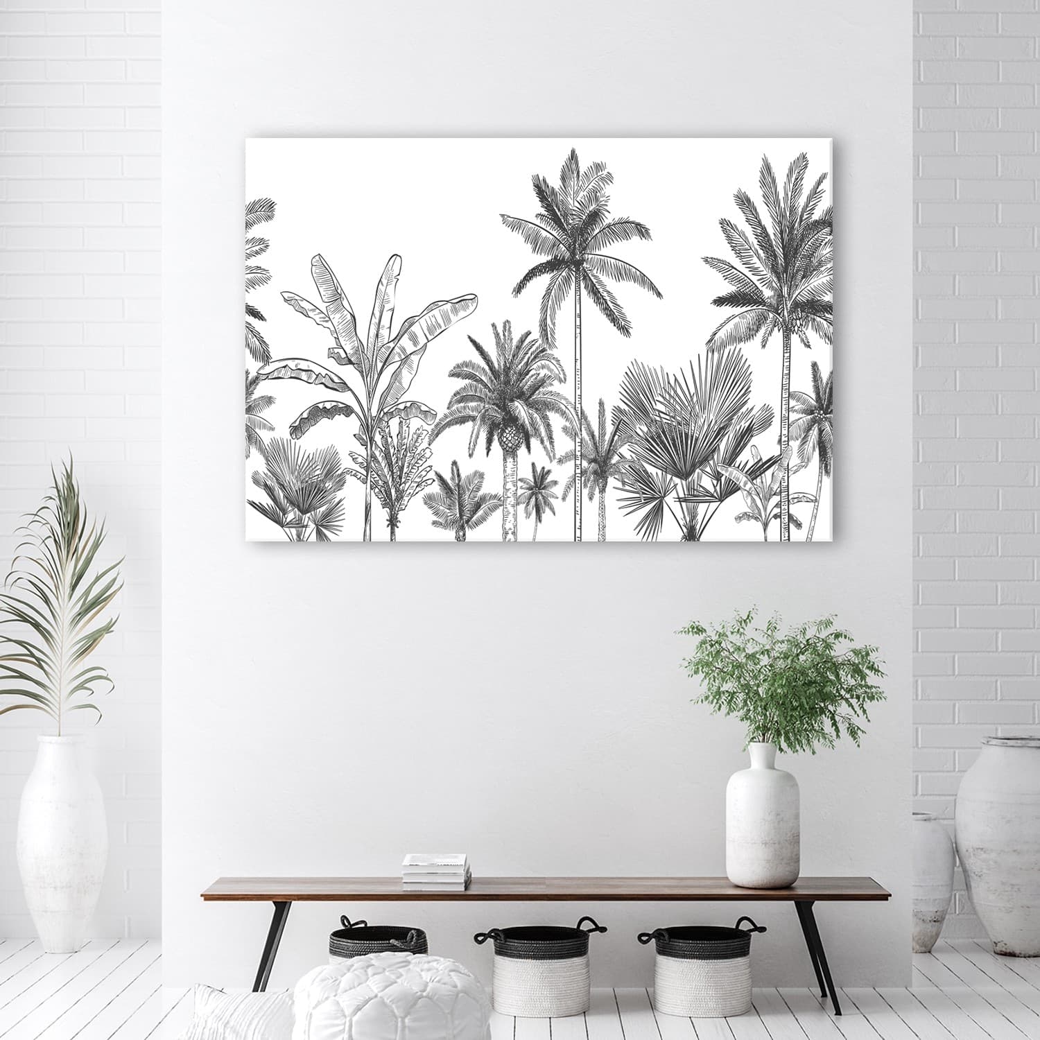 Quadro su tela, Palme in bianco e nero in Poster e stampe Collezione Casa - Trebisacce, commercioVirtuoso.it