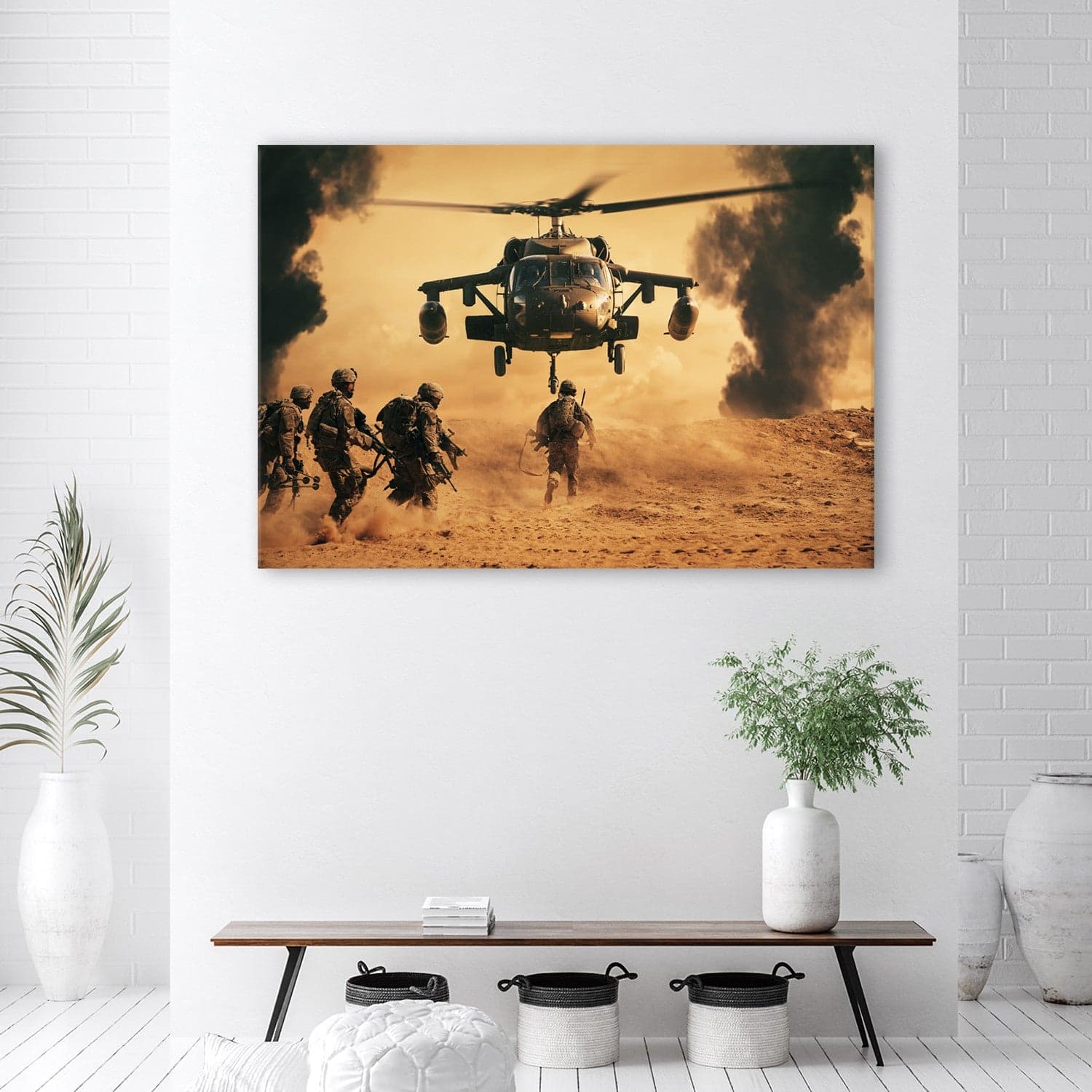 Quadro su tela, Elicottero e soldati in missione in Poster e stampe Collezione Casa - Trebisacce, commercioVirtuoso.it