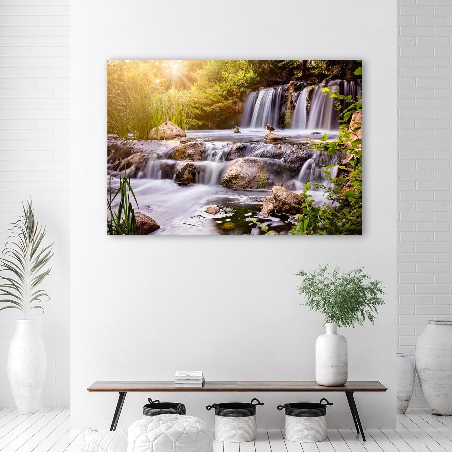 Quadro su tela, Cascata alla natura del tramonto in Poster e stampe Collezione Casa - Trebisacce, commercioVirtuoso.it