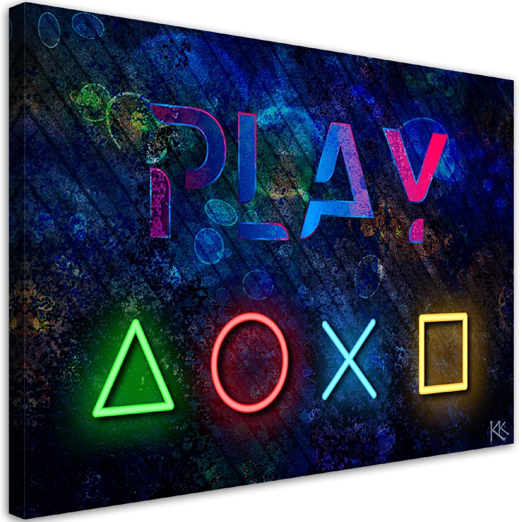 Quadro su tela, I pulsanti del controller e il gioco dell'iscrizione in Poster e stampe Collezione Casa - Trebisacce, commercioVirtuoso.it