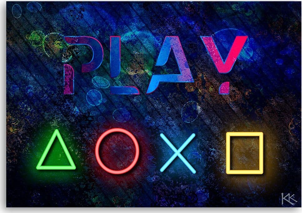 Quadro su tela, I pulsanti del controller e il gioco dell'iscrizione in Poster e stampe Collezione Casa - Trebisacce, commercioVirtuoso.it