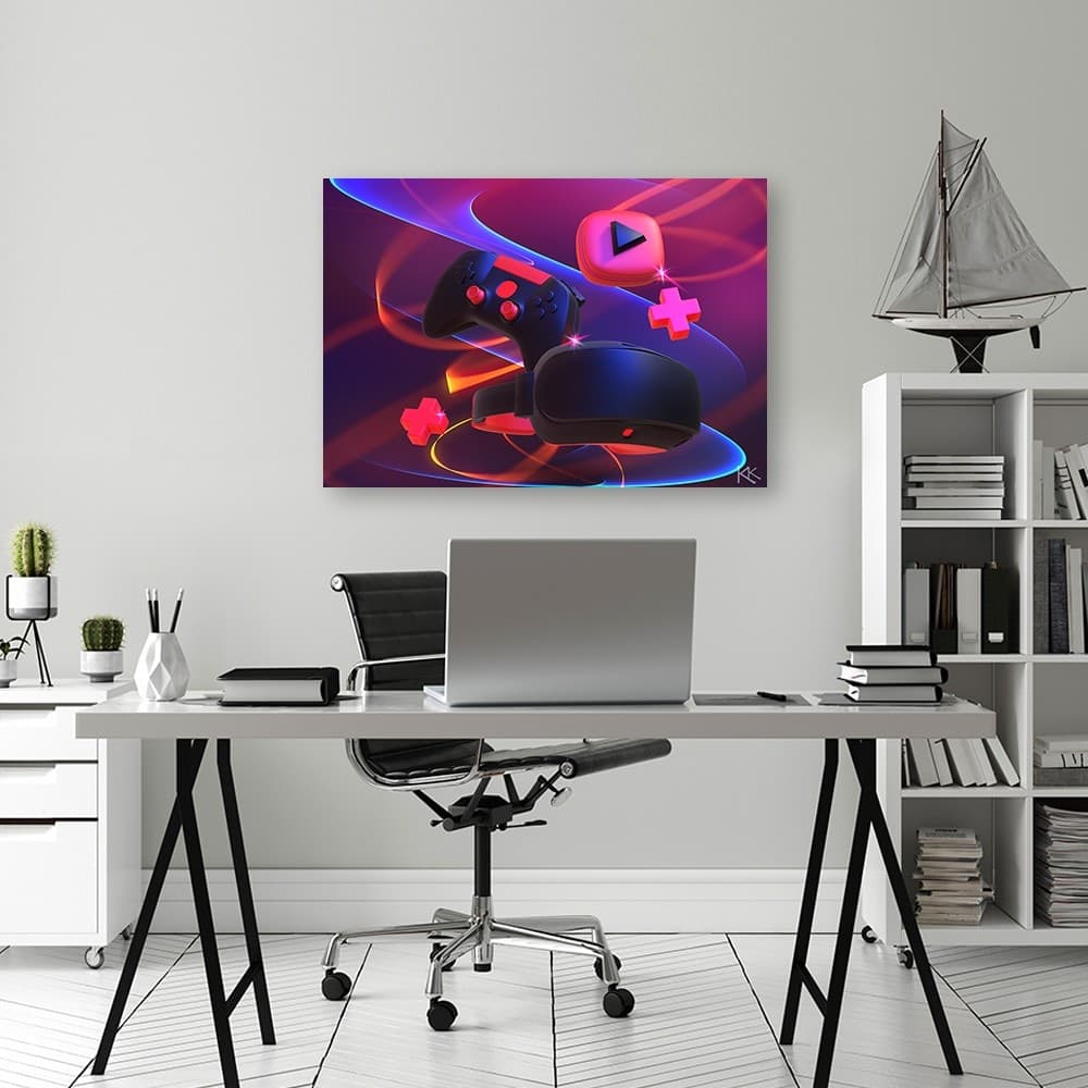Quadro su tela, Impostato per il giocatore in Poster e stampe Collezione Casa - Trebisacce, commercioVirtuoso.it
