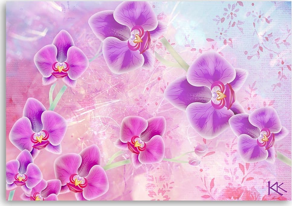 Quadro su tela, Astrazione dei fiori di orchidea in Poster e stampe Collezione Casa - Trebisacce, commercioVirtuoso.it