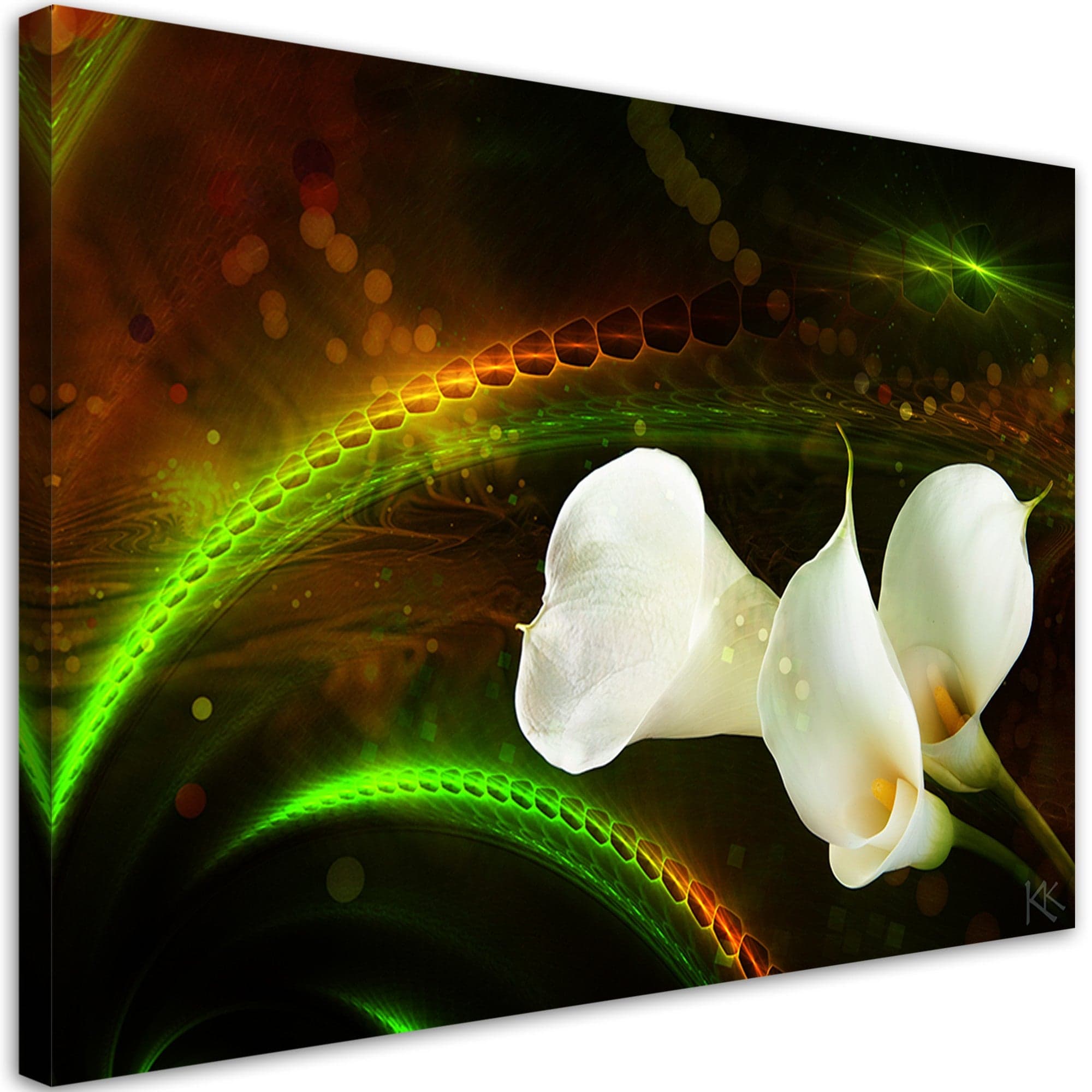 Quadro su tela, Fiore bianco sullo sfondo marrone in Poster e stampe Collezione Casa - Trebisacce, commercioVirtuoso.it
